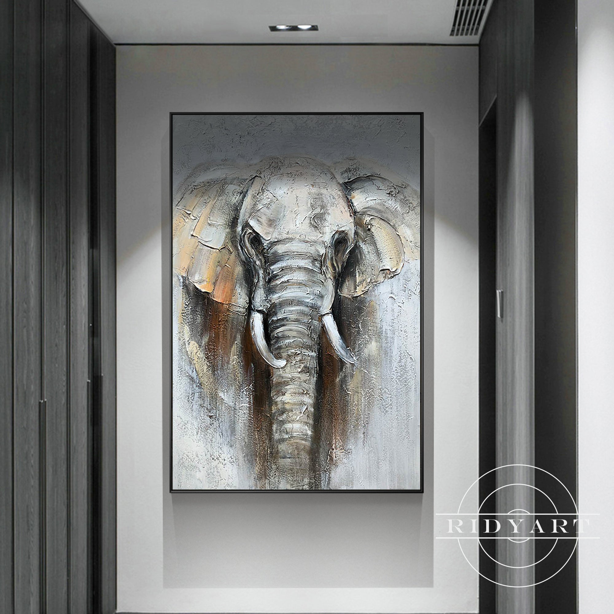 Large elephant artwork for living room