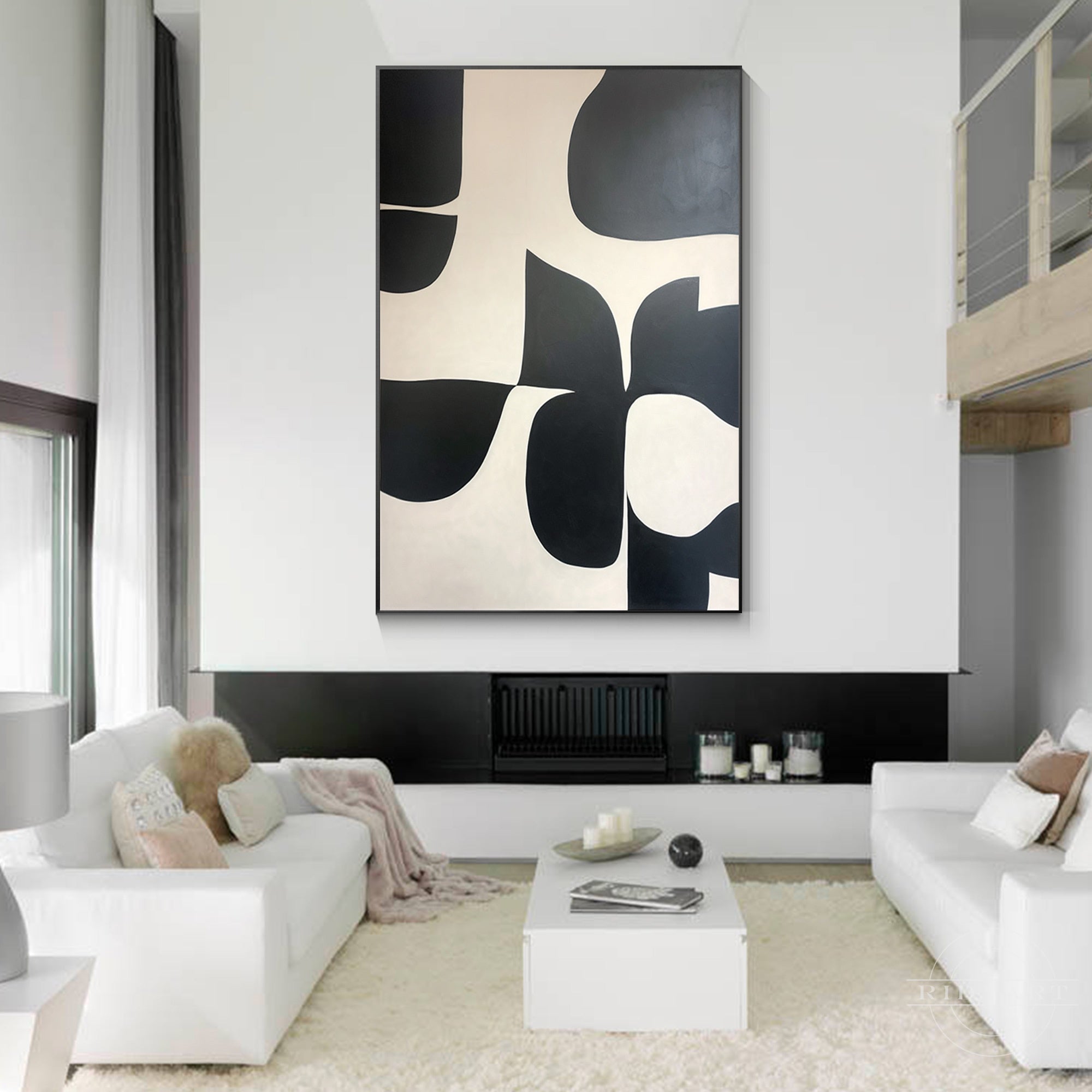 Extra large industrial style canvas painting