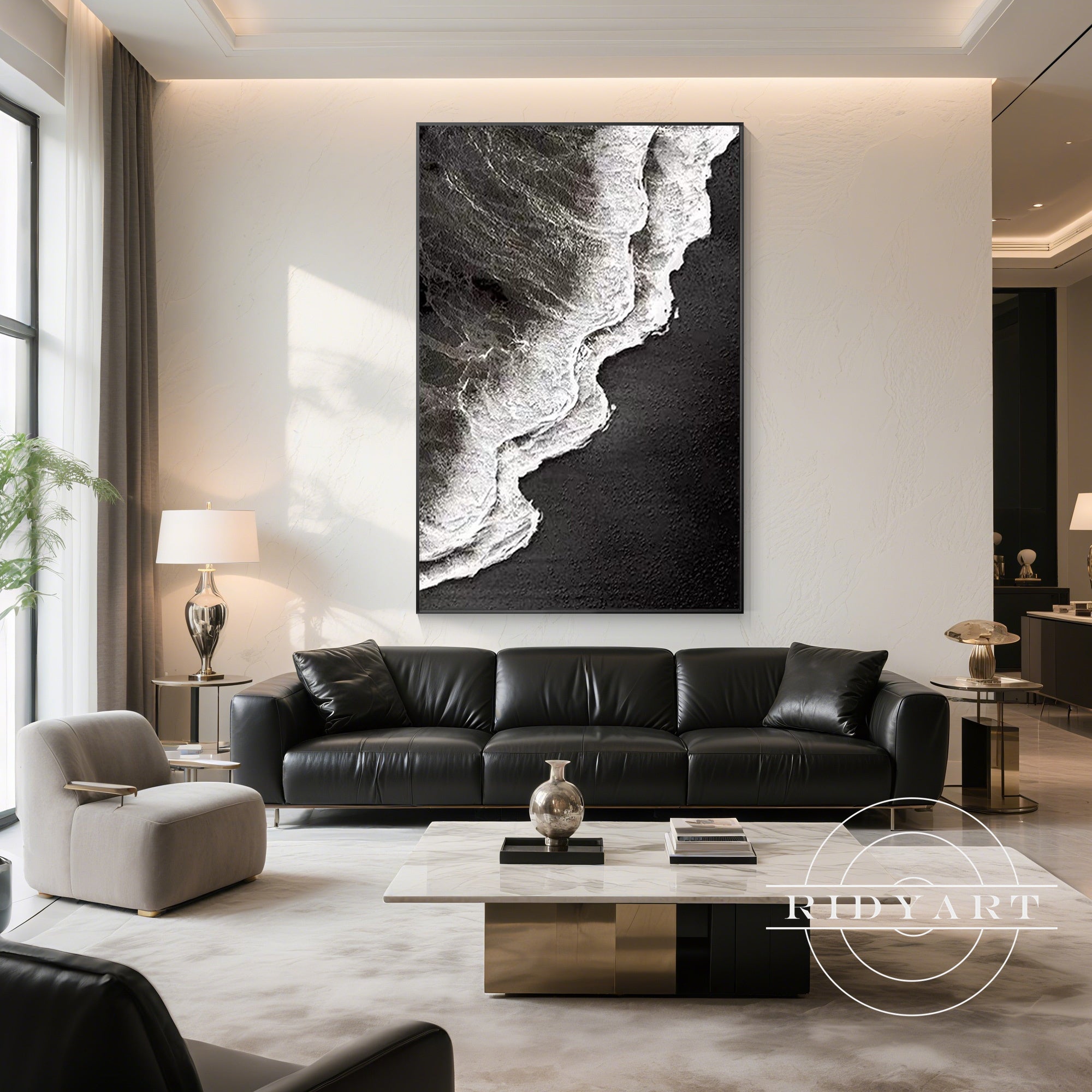 Large coastal wall art for beach house or nautical home decor