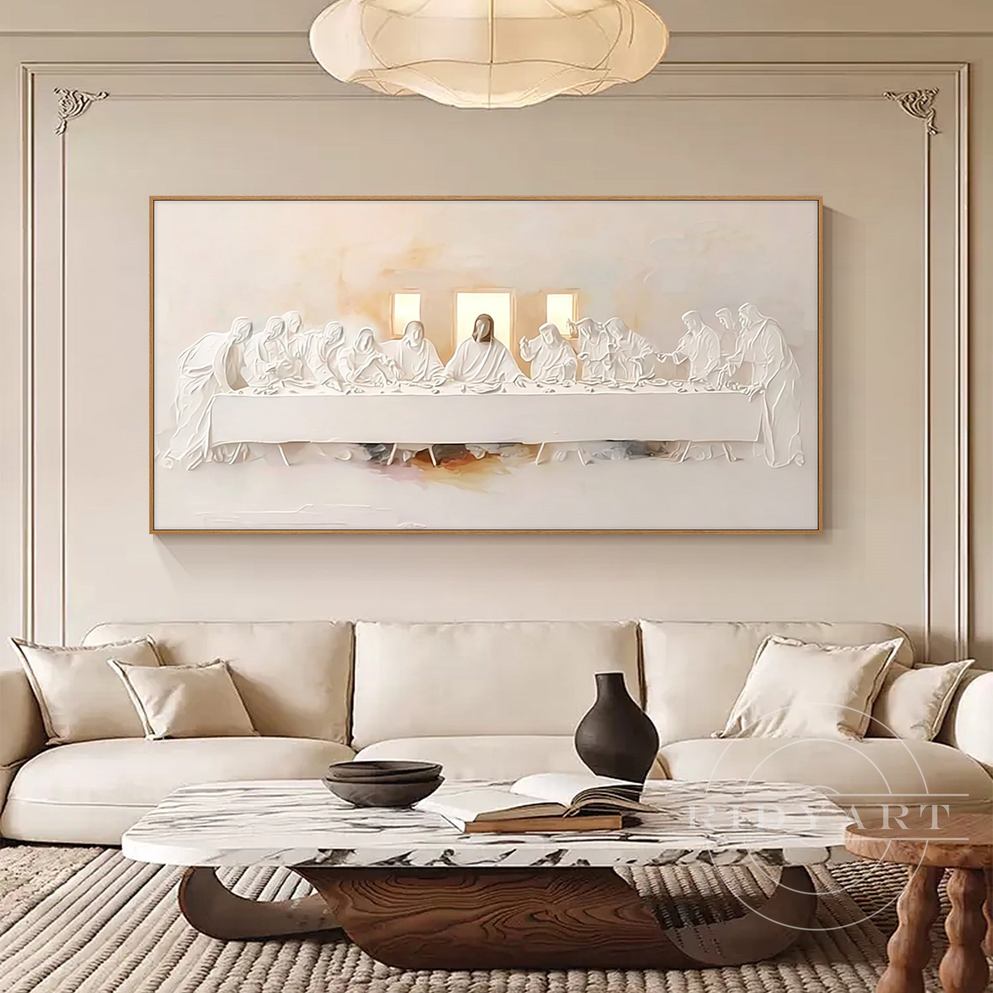 Last Supper canvas wall art Jesus with disciples