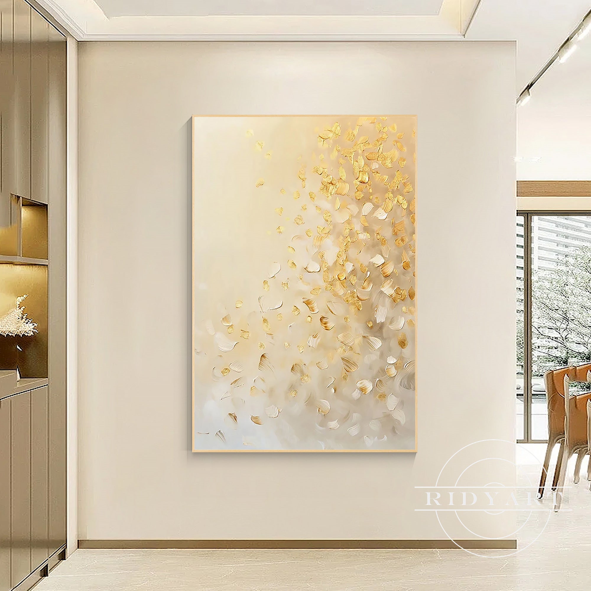 Luxury entrance and living room wall art