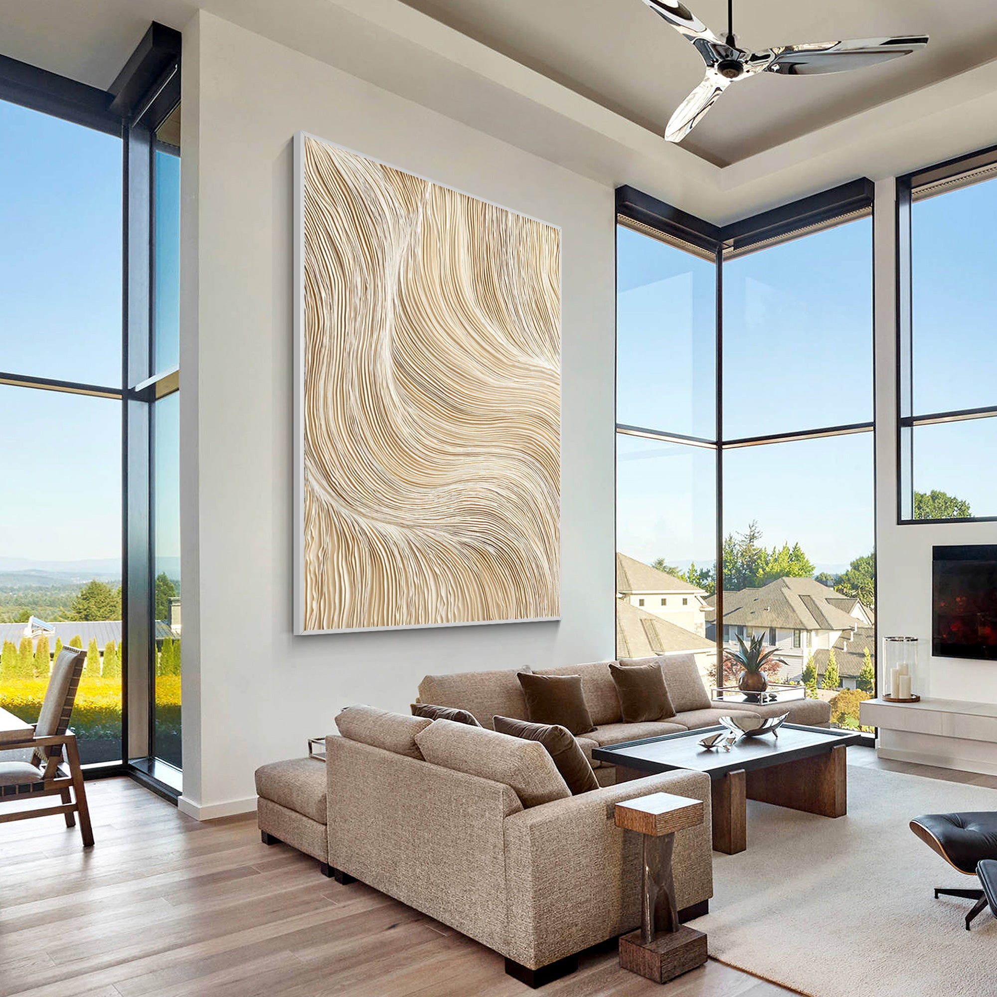 Upscale modern neutral wall art