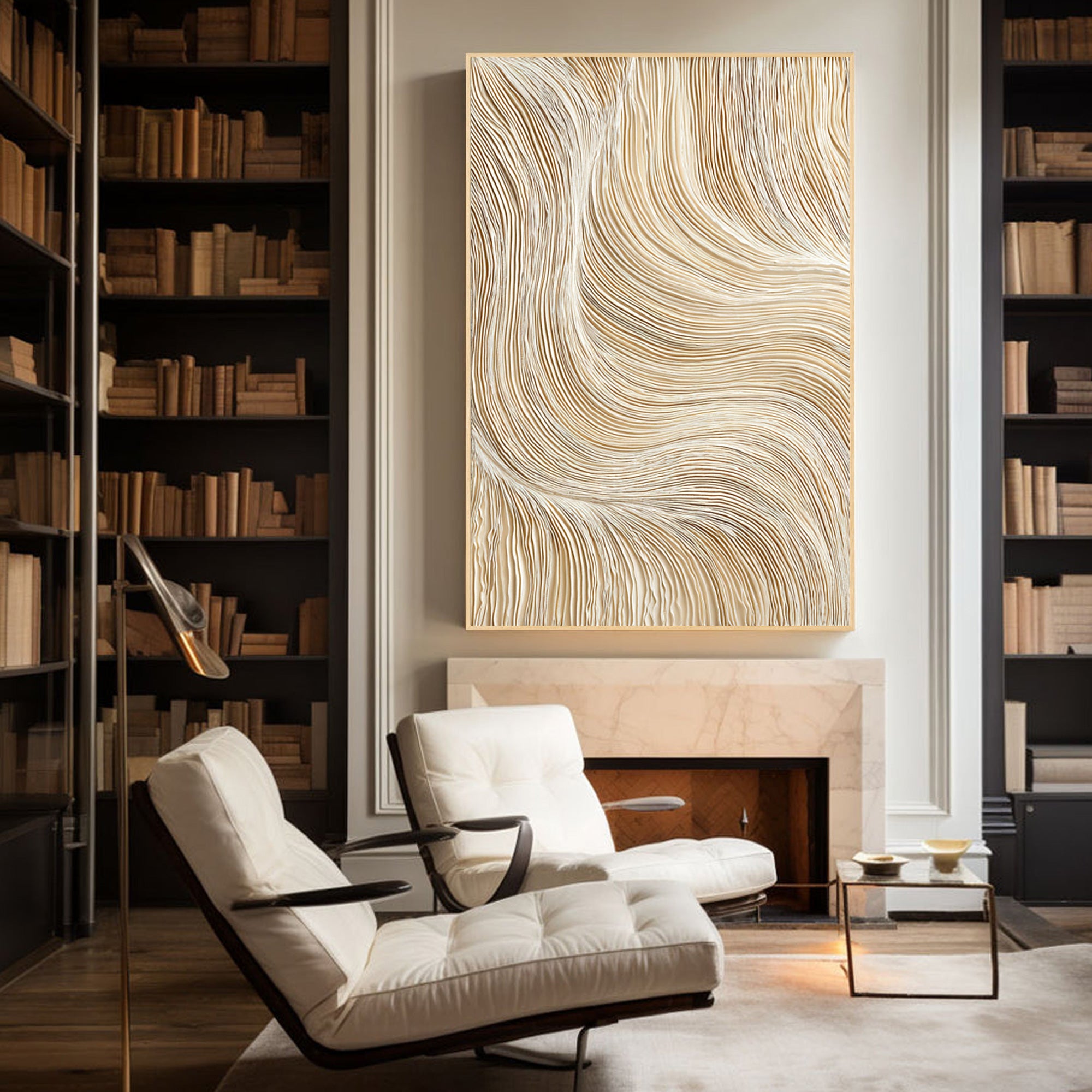 Beige plaster texture wall decor