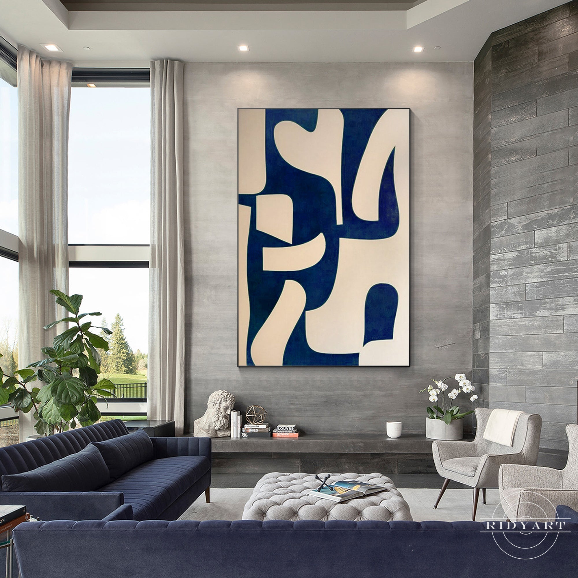 Extra large geometric modern wall decor