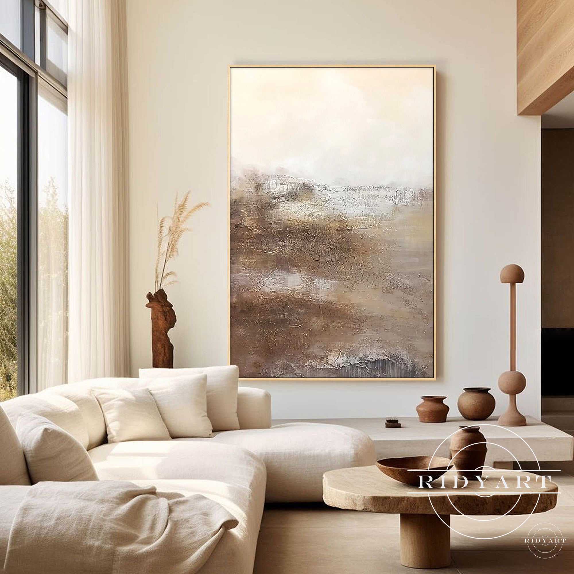 minimalist wabi sabi canvas wall decor