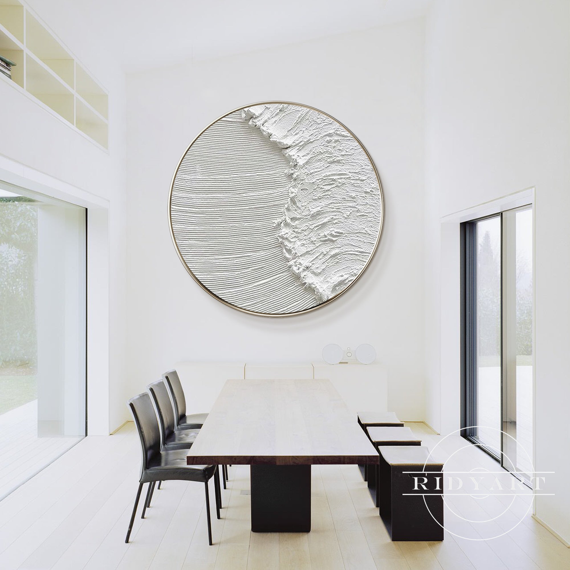 minimalist white framed wall art home decor