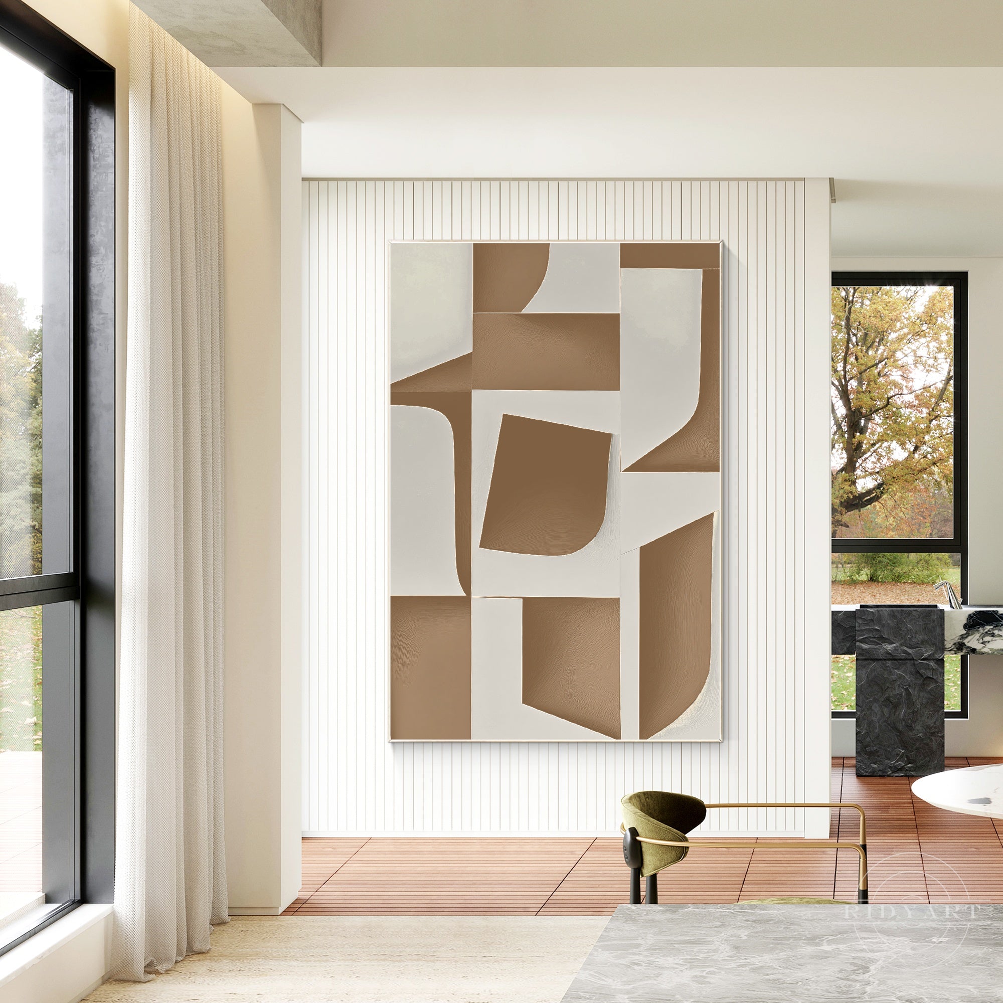 Contemporary abstract art for living room