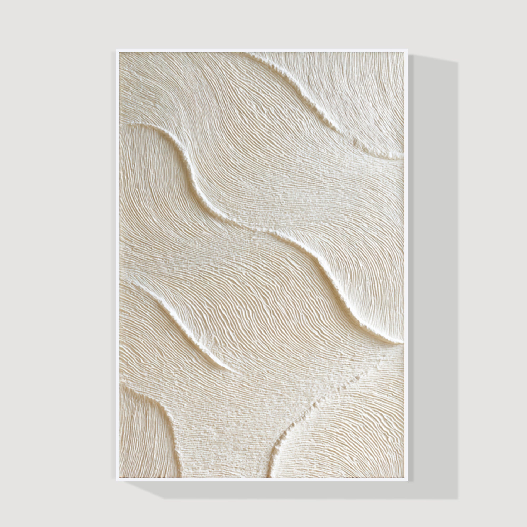 Modern beige textured canvas art