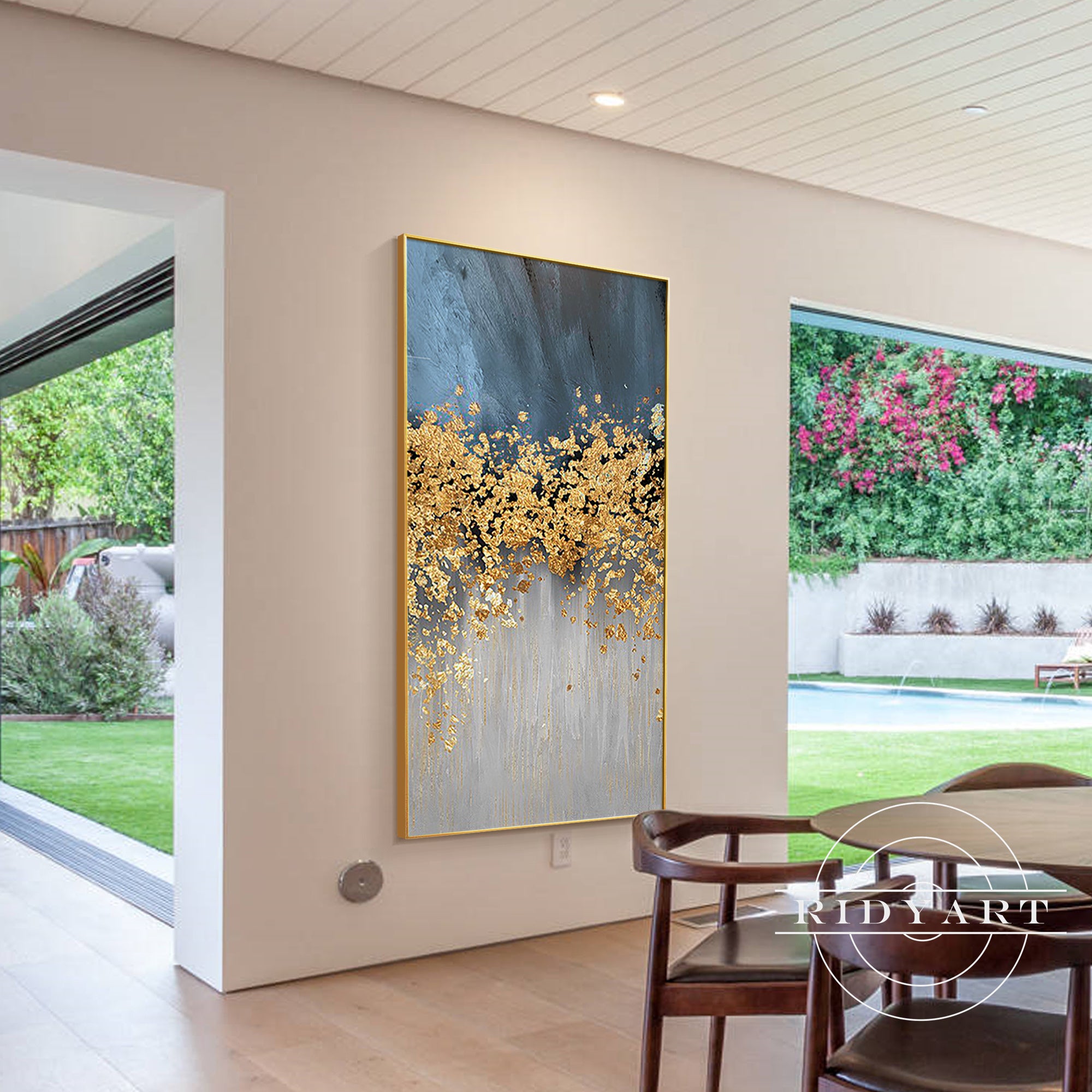 Luxury framed abstract wall art