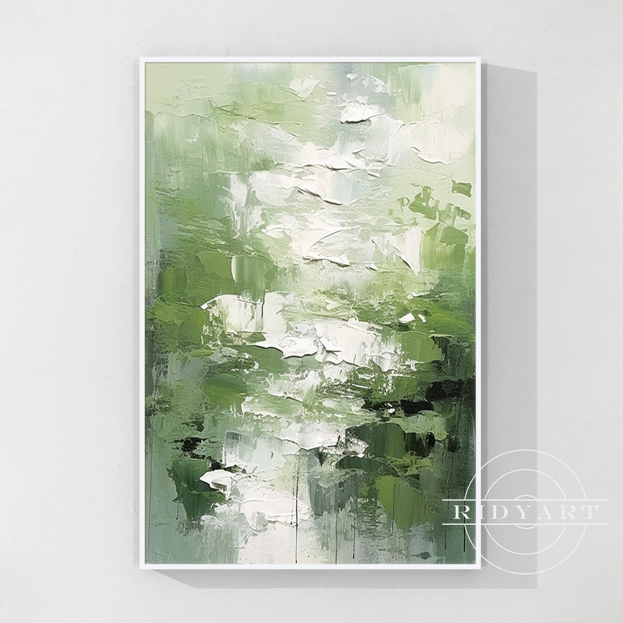 Modern abstract painting with earthy tones