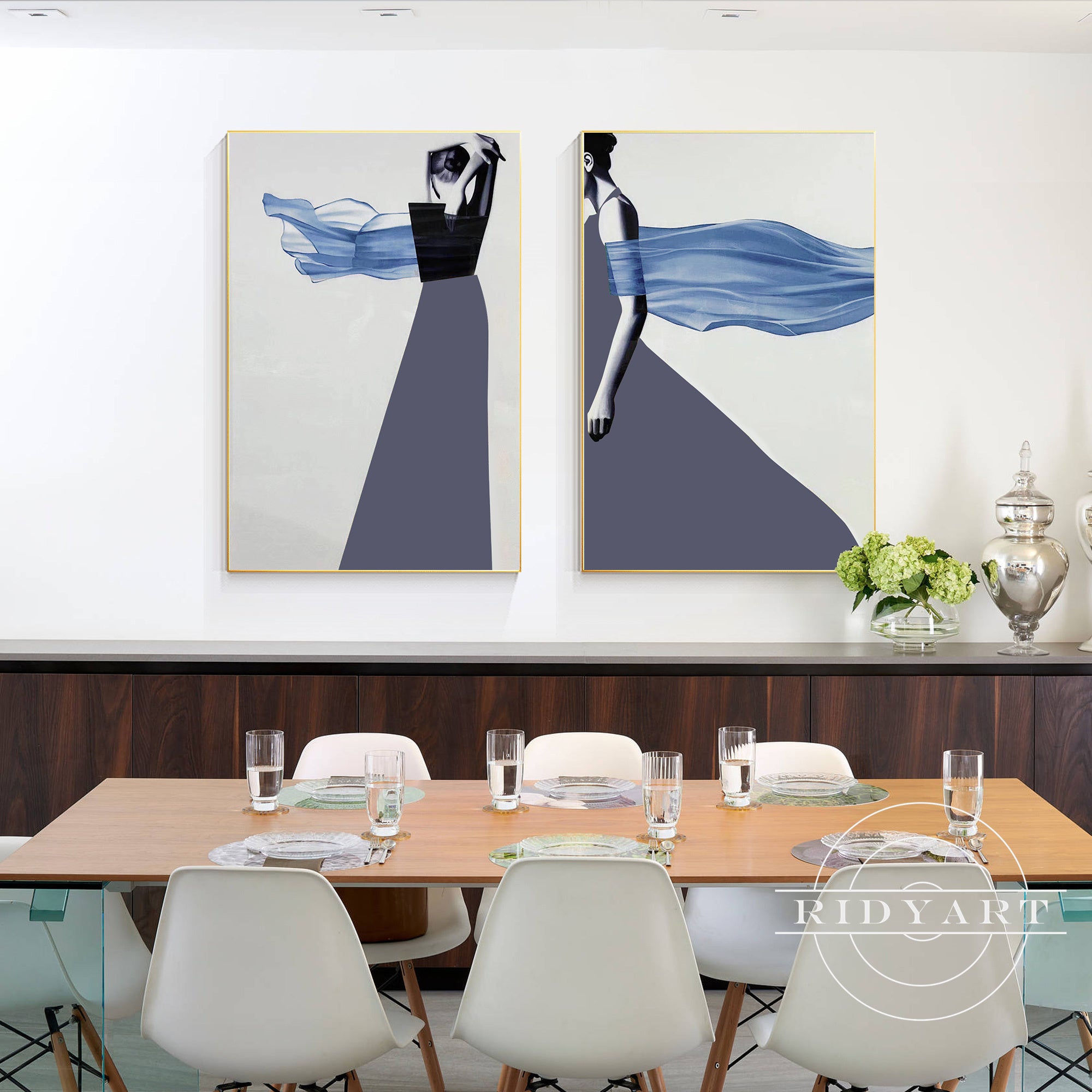 Original modern dancer painting for home interior