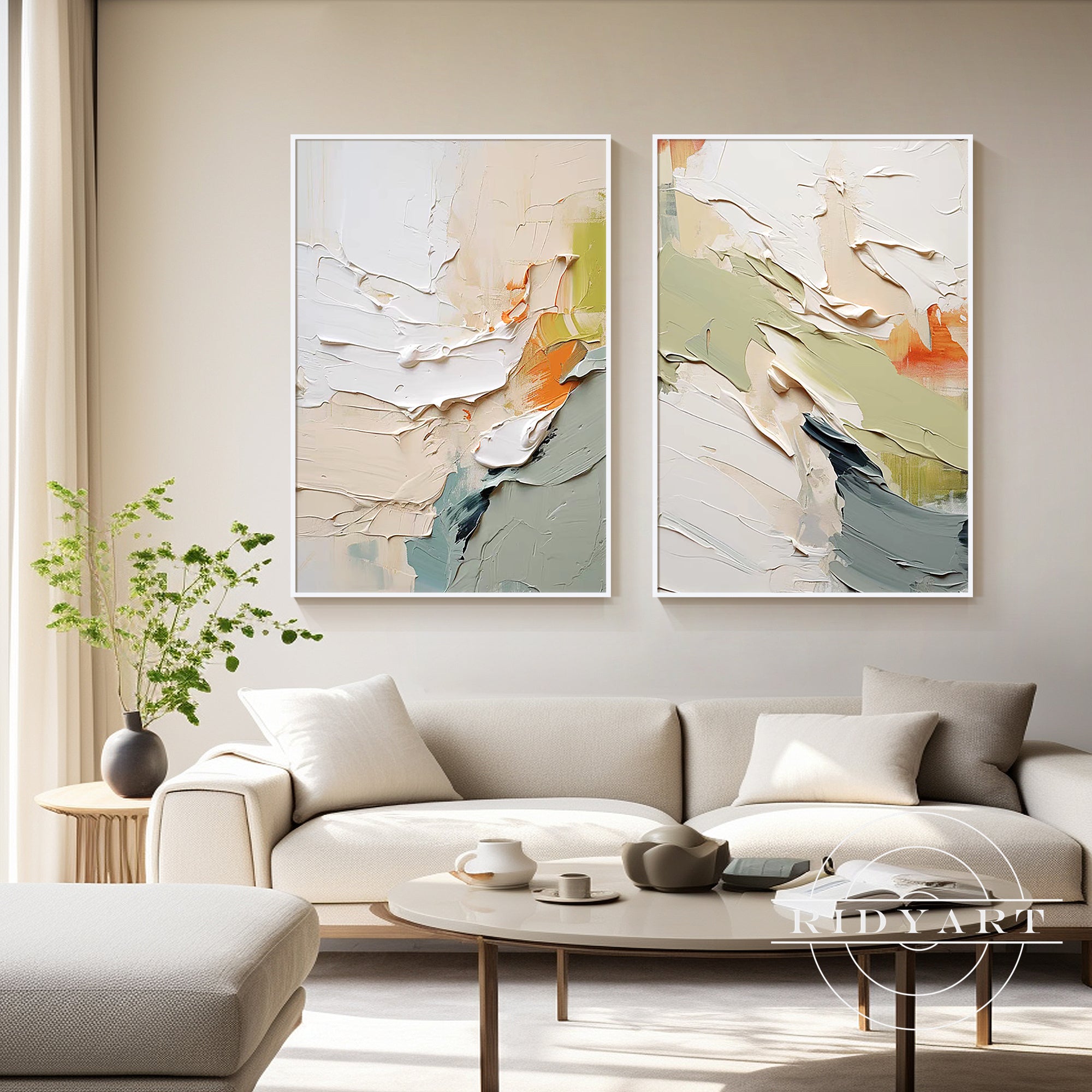 Modern acrylic wall decor for living room