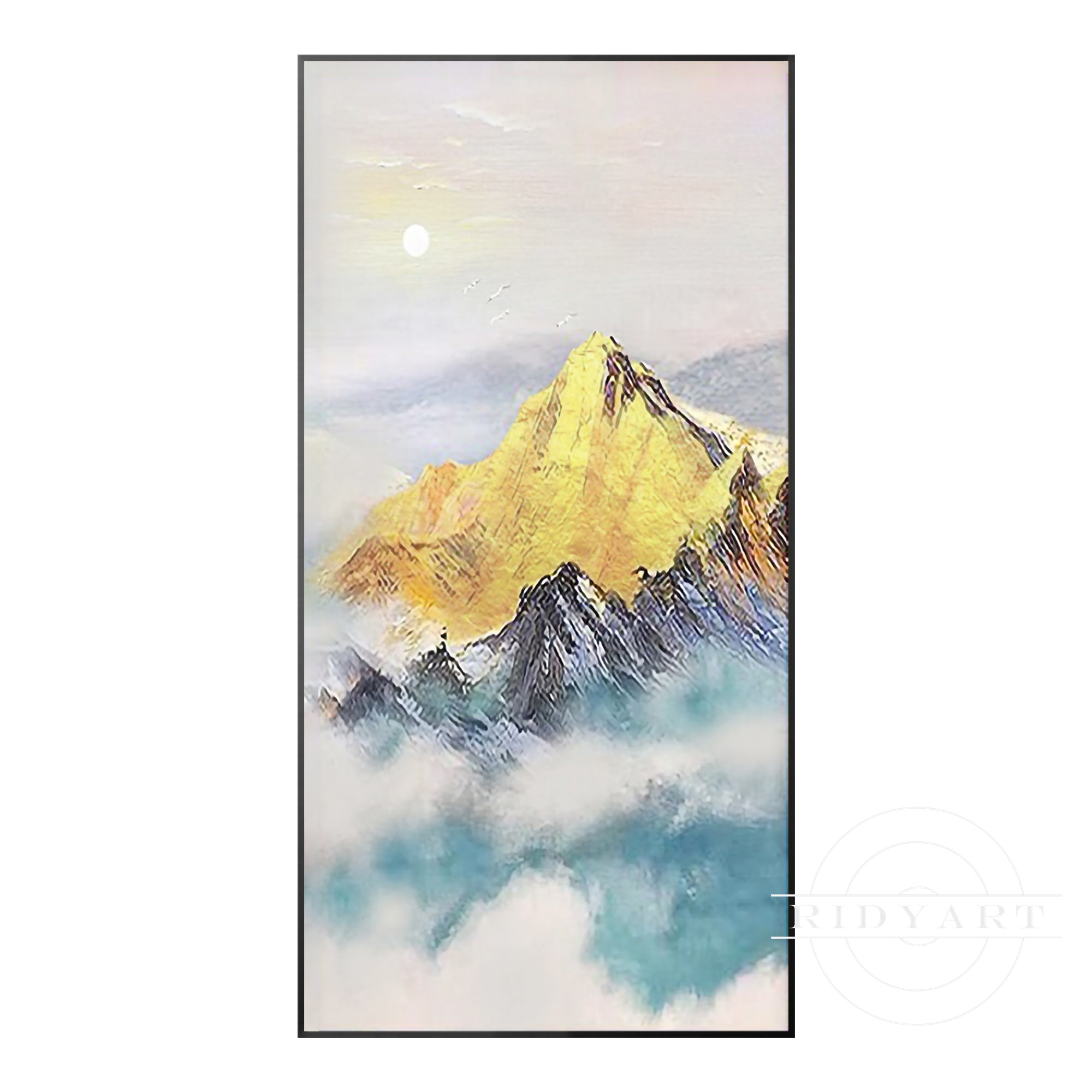 Elegant mountain art for living room walls