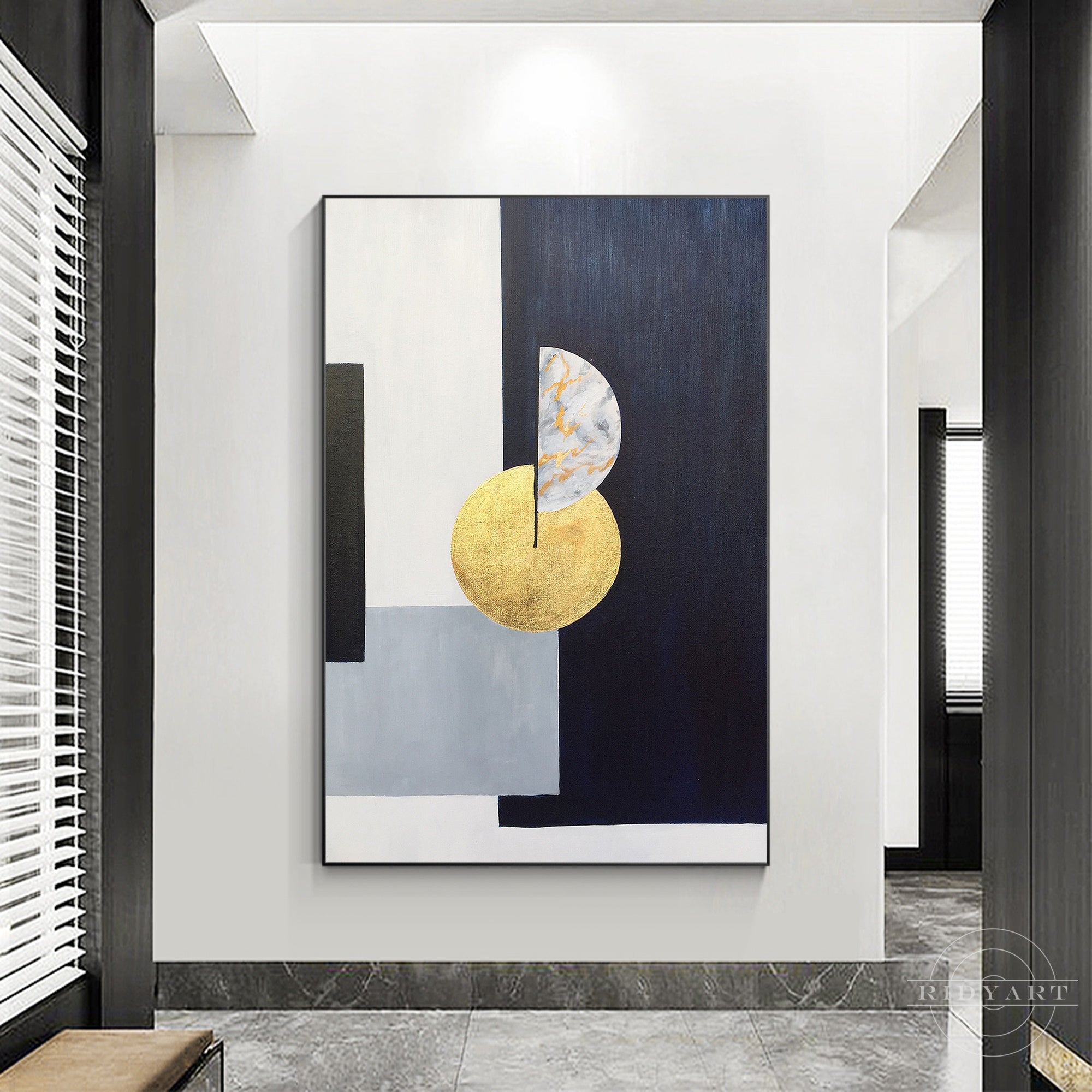 Elegant minimalist green art for home decor