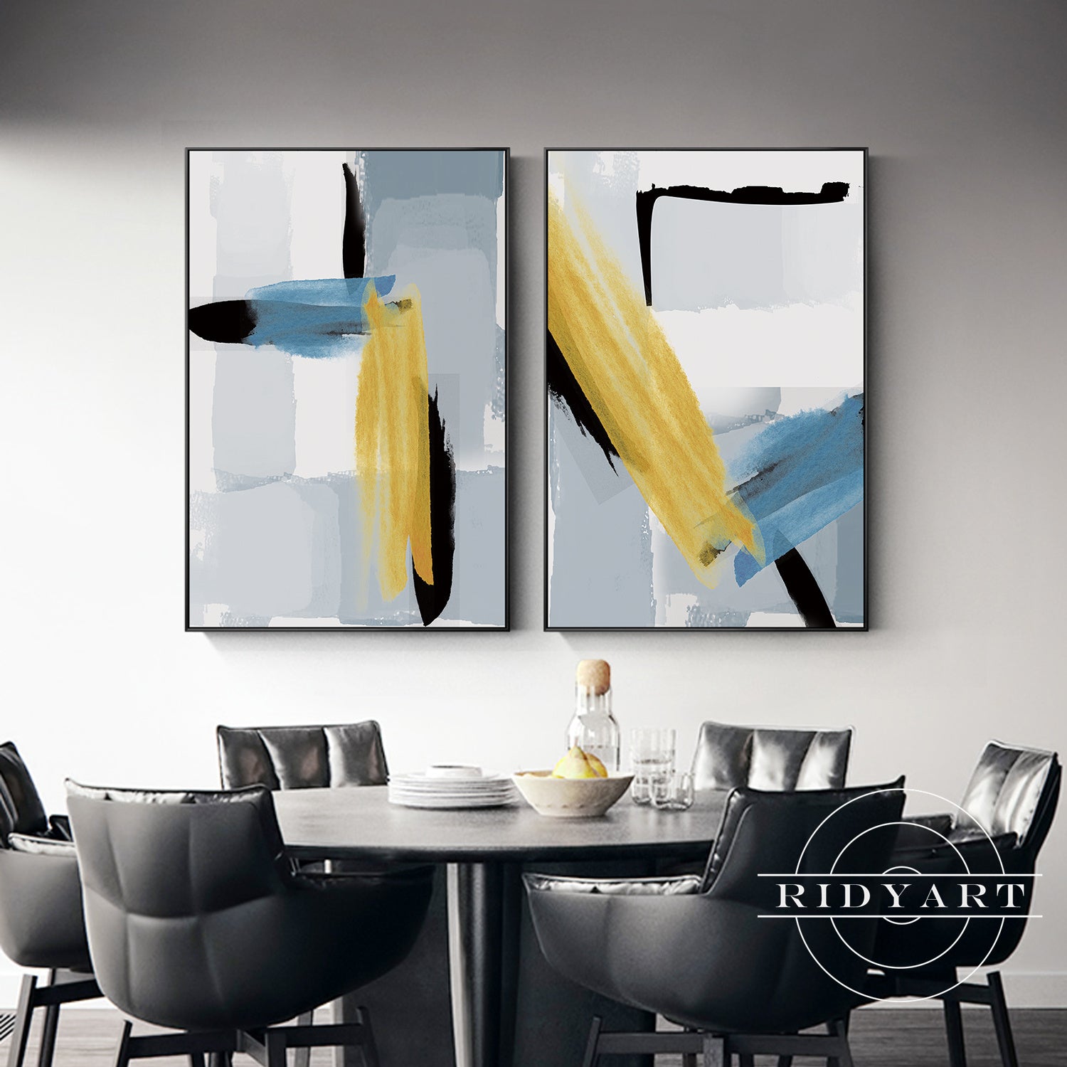 Minimalist wall decor in two pieces