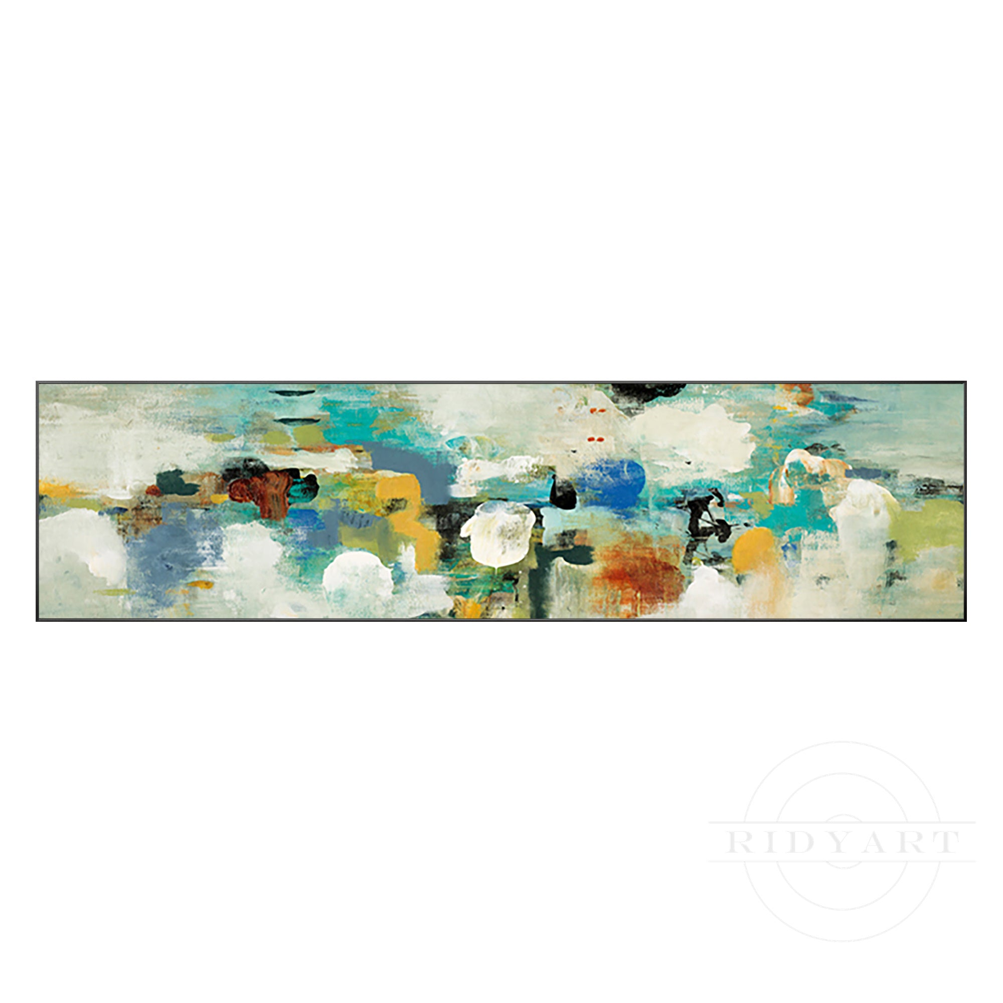 Teal canvas artwork for modern interiors