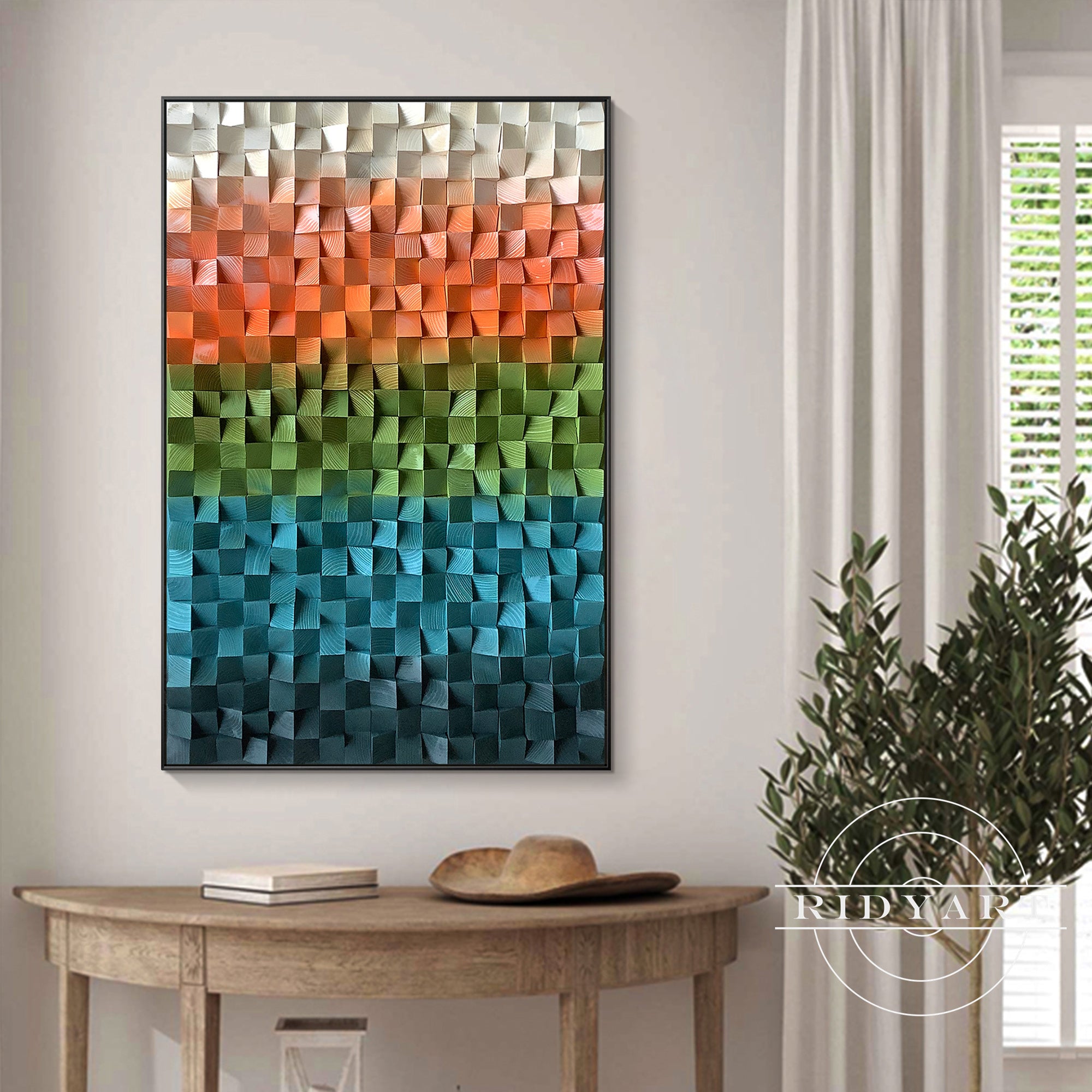 Handmade wood wall art