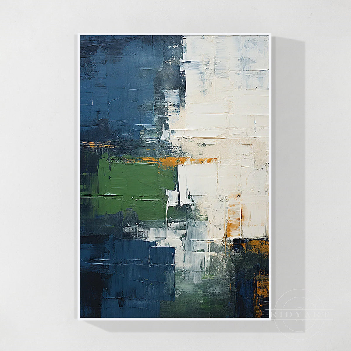 Marineblauw Groene Kunst