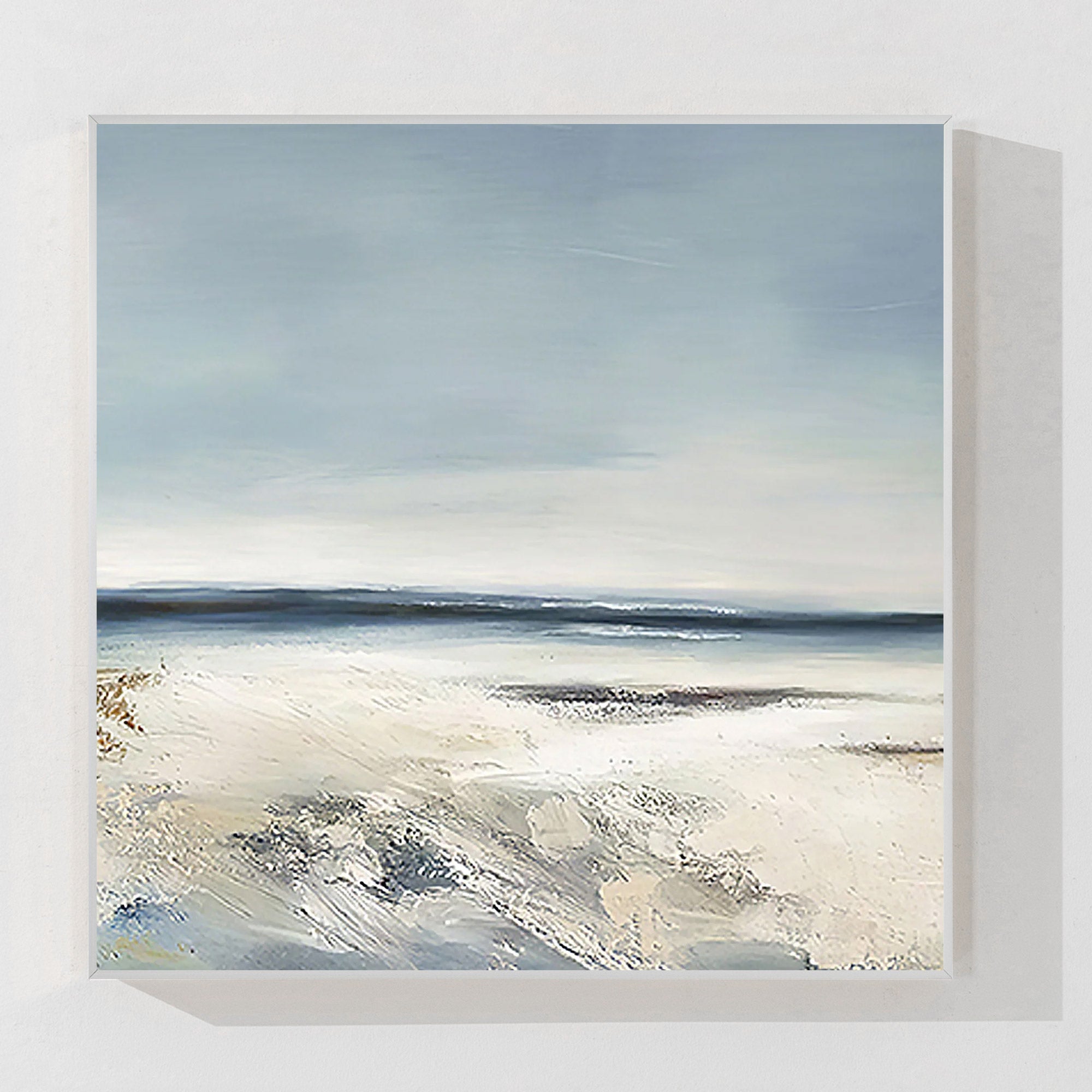 Gorgeous White-Sand Beaches Sea Oil Painting