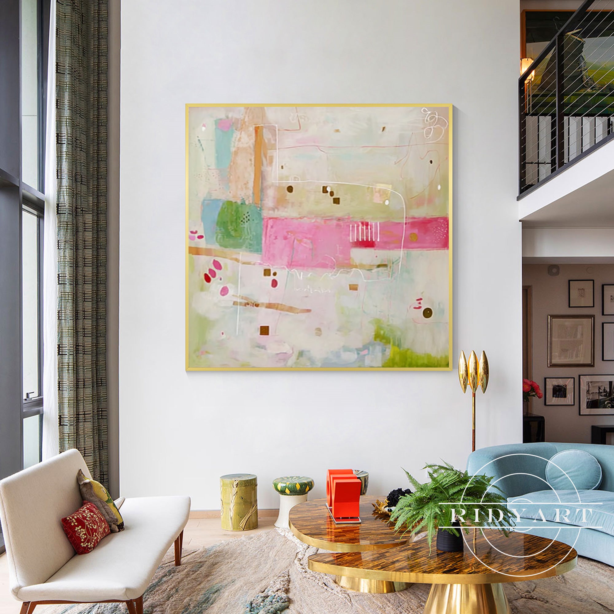 soft pastel boho wall décor canvas artwork
