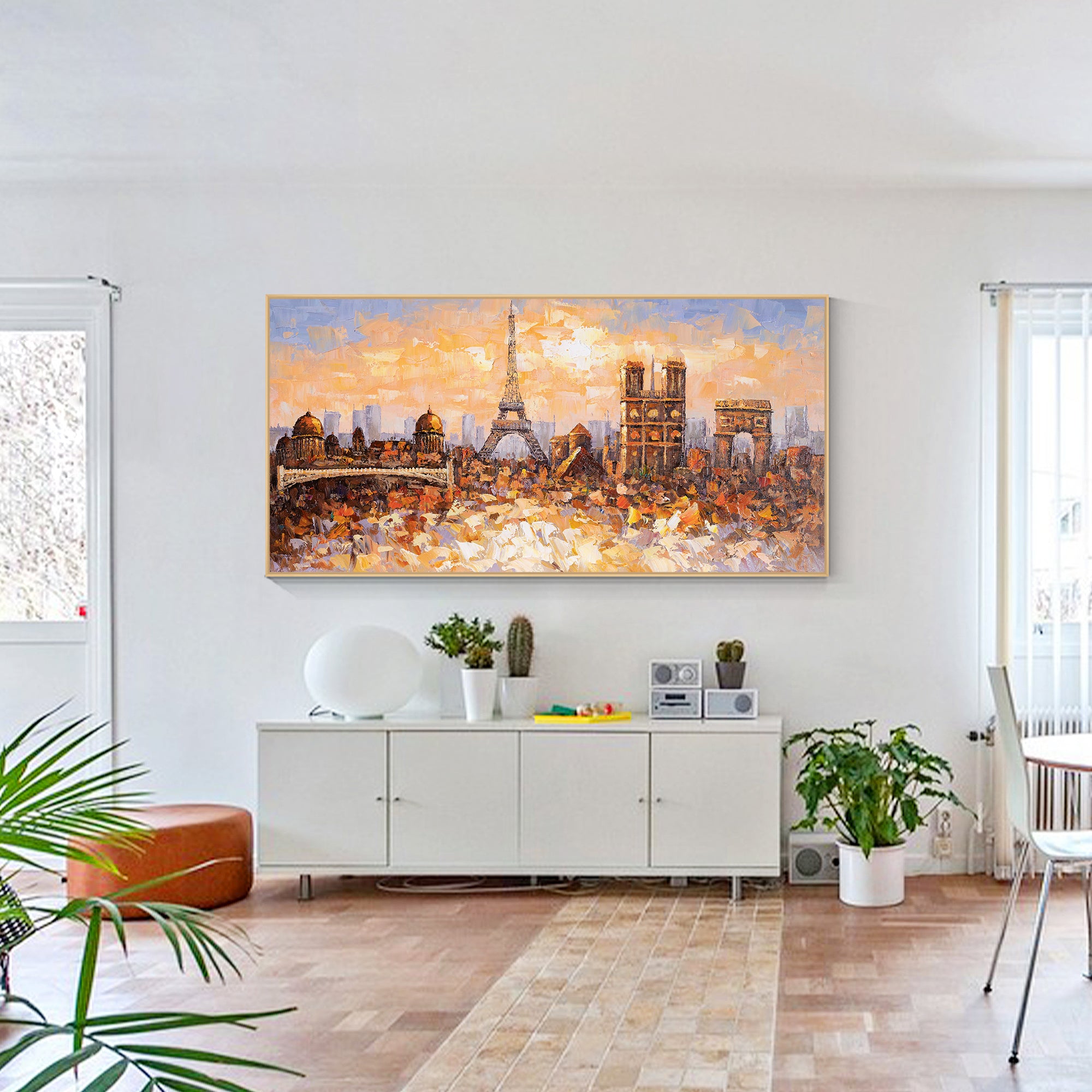 Gemälde der Skyline von Paris