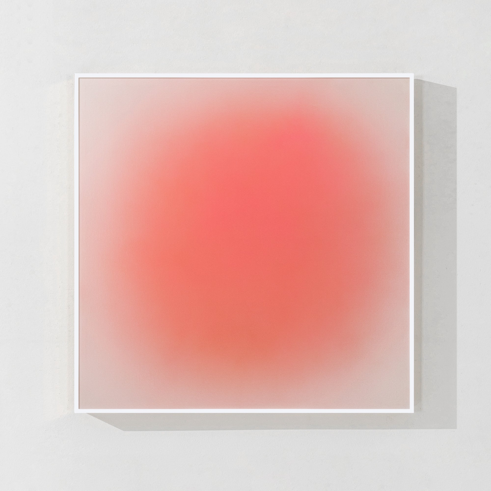 Pink peach gradient dopamine art framed for modern living room