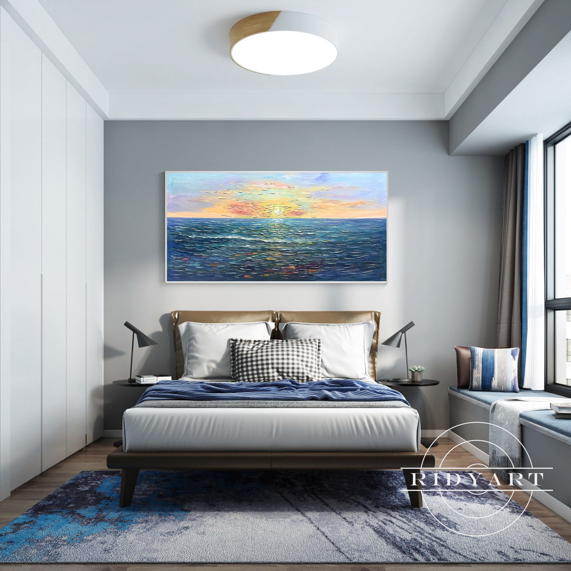 Contemporary handcrafted seascape painting