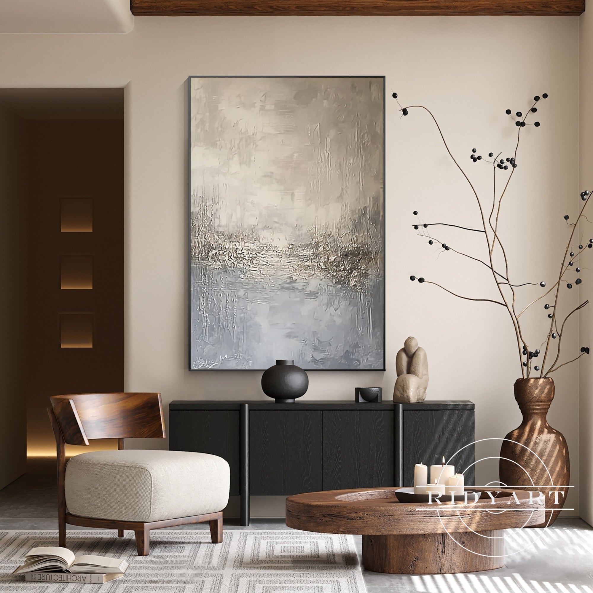 Textured Wabi-Sabi wall art for modern homes
