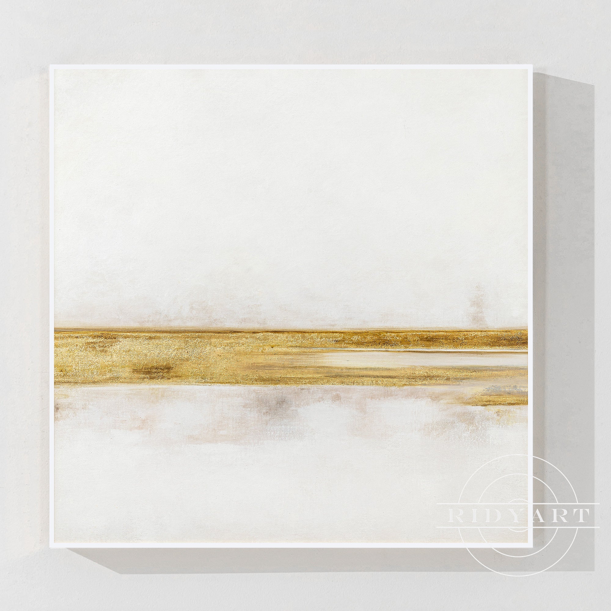 Minimalist gold-accent wall art for modern interiors