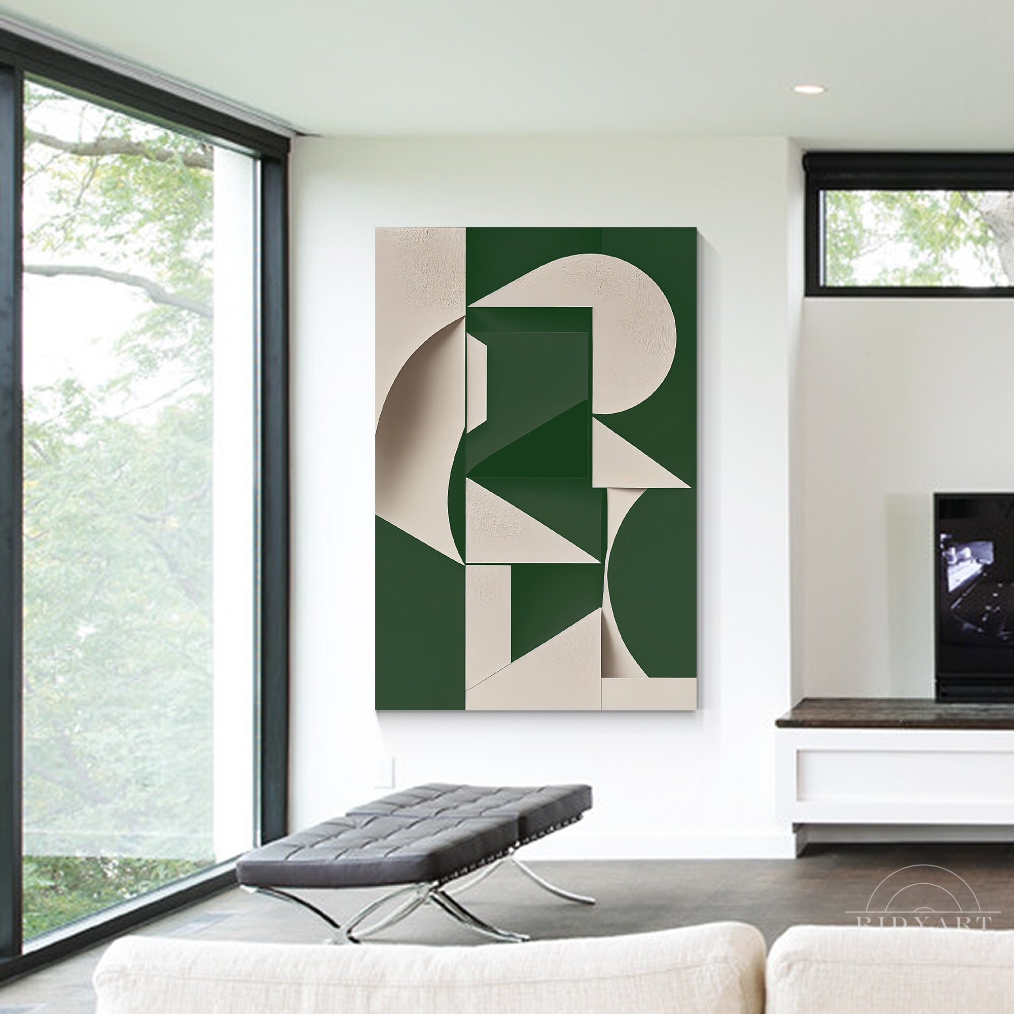 Oversized vertical minimalist wall art