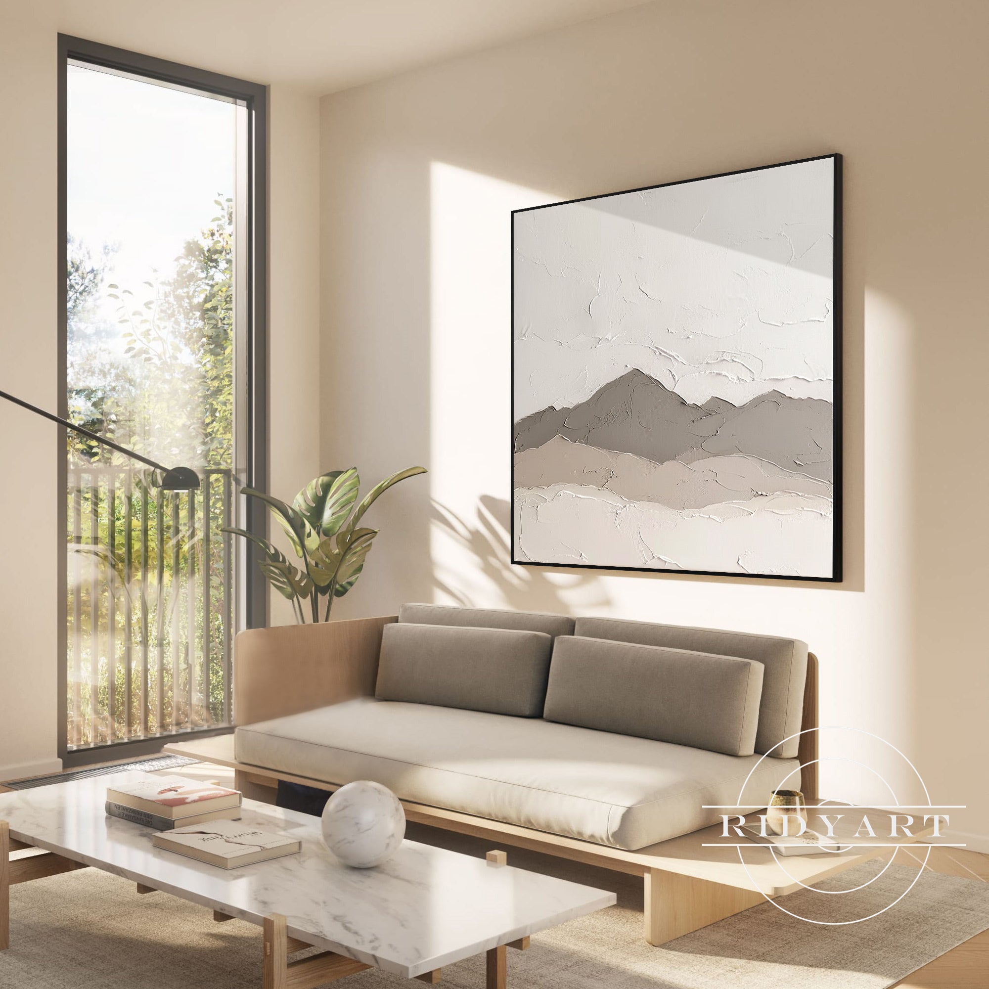 Vertical abstract wall art with earthy tones