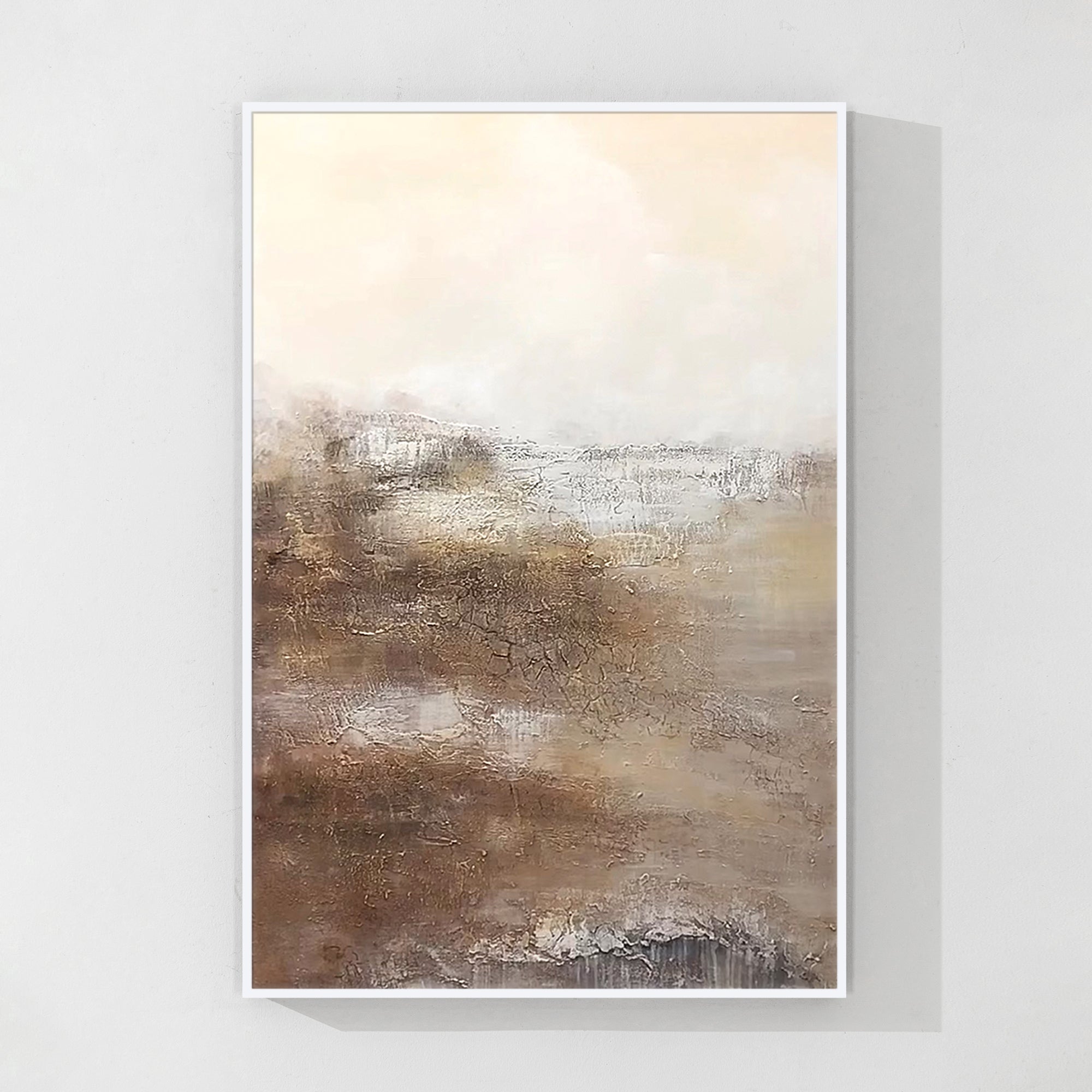 wabi sabi abstract brown beige wall art canvas