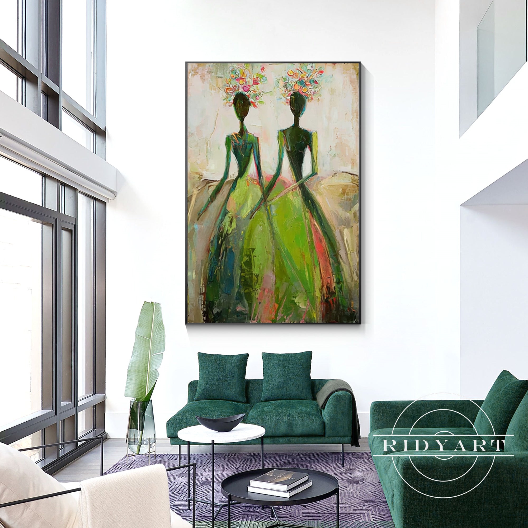 modern abstract dancing girl