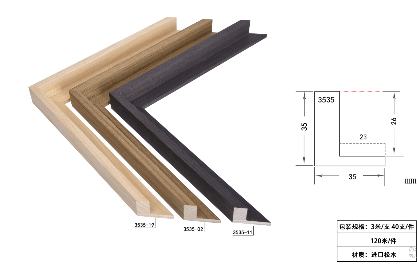 wood frame (3535-11) price difference