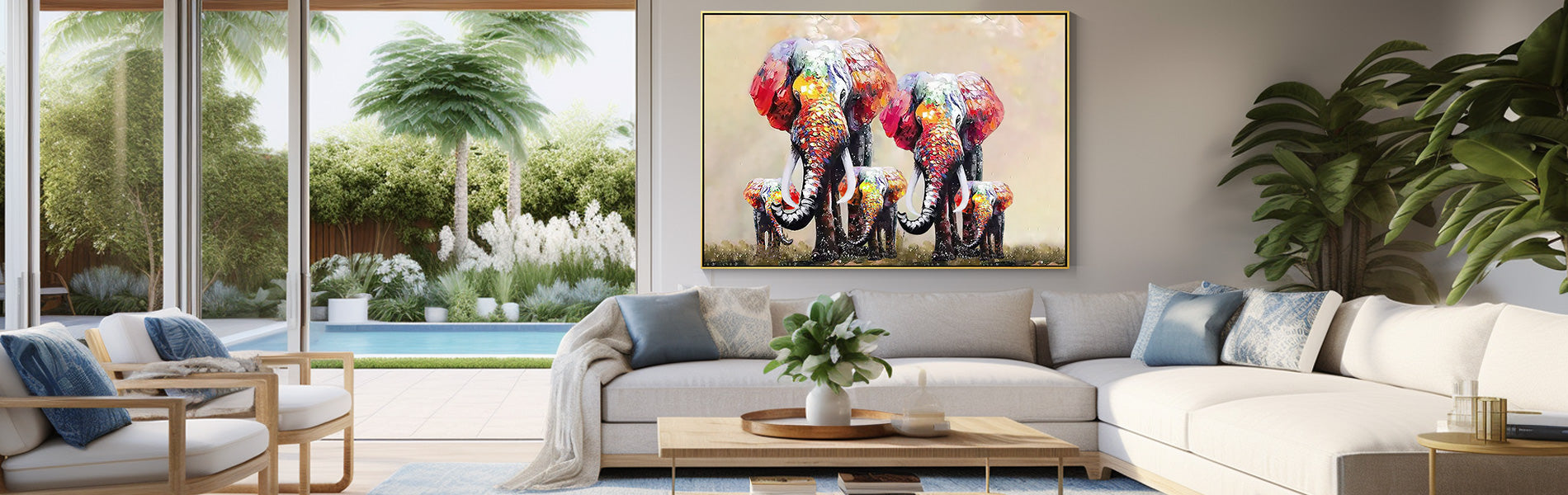 Vibrant Elephant Paintings: Bring Good Fortune and Joy to Your Space