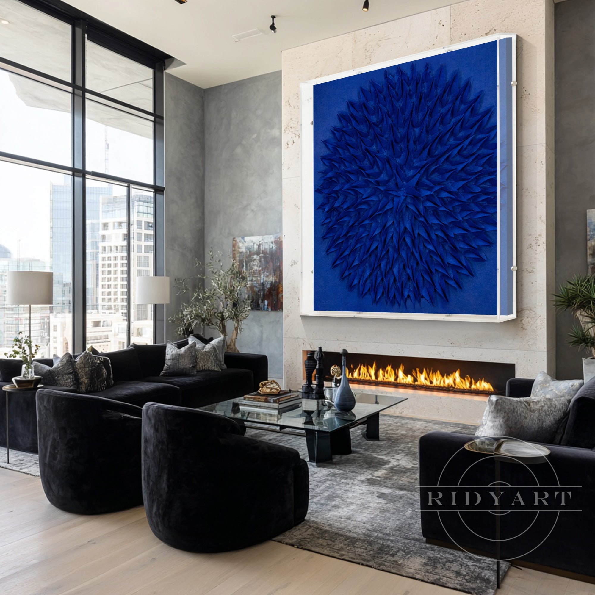 blue artwork