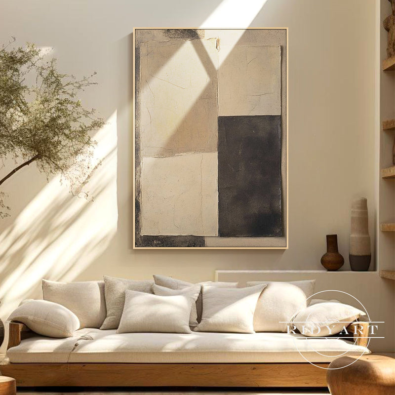 Neutral Wall Art & Beige Abstract Art: Timeless Elegance for Your Home