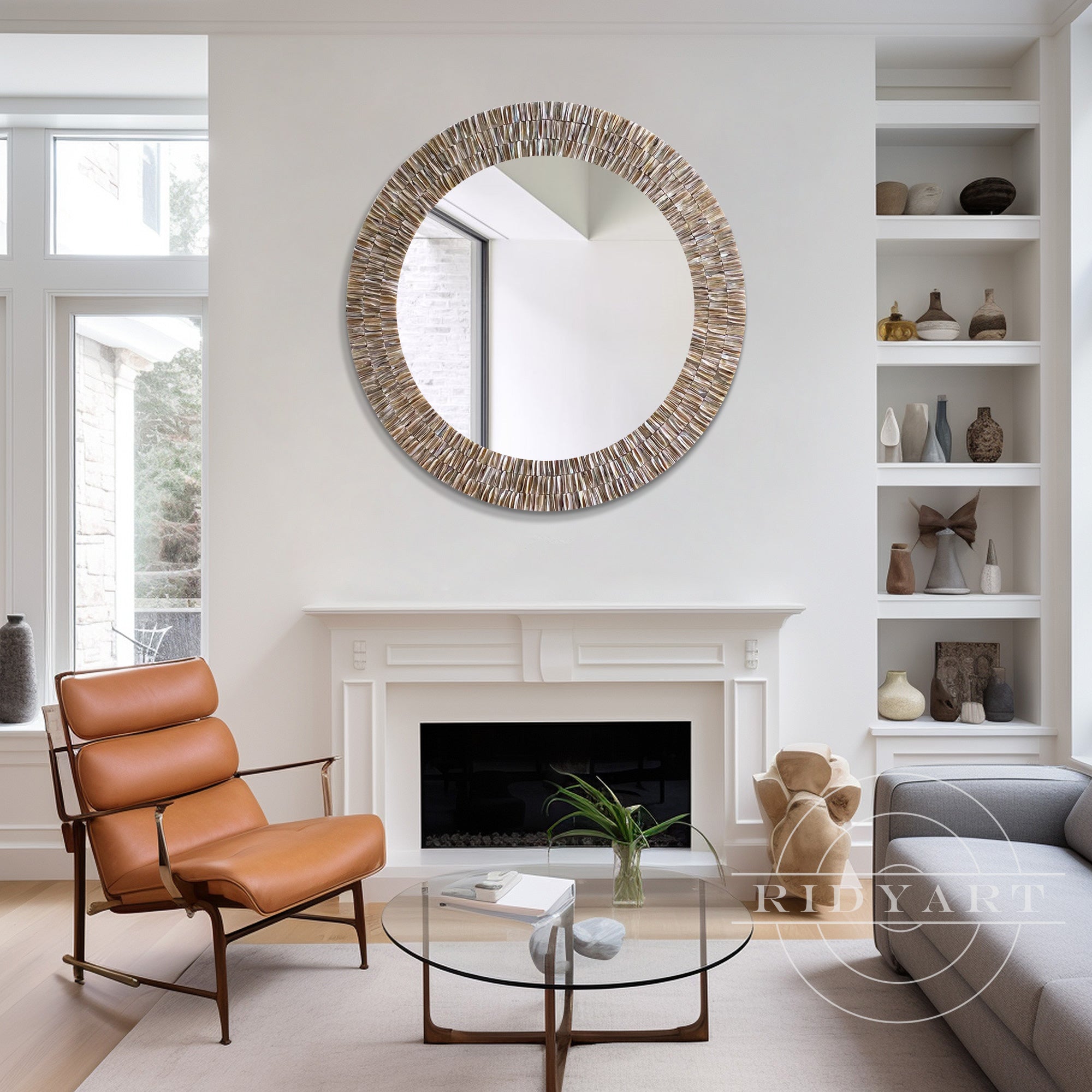 Round shells Mirror decor