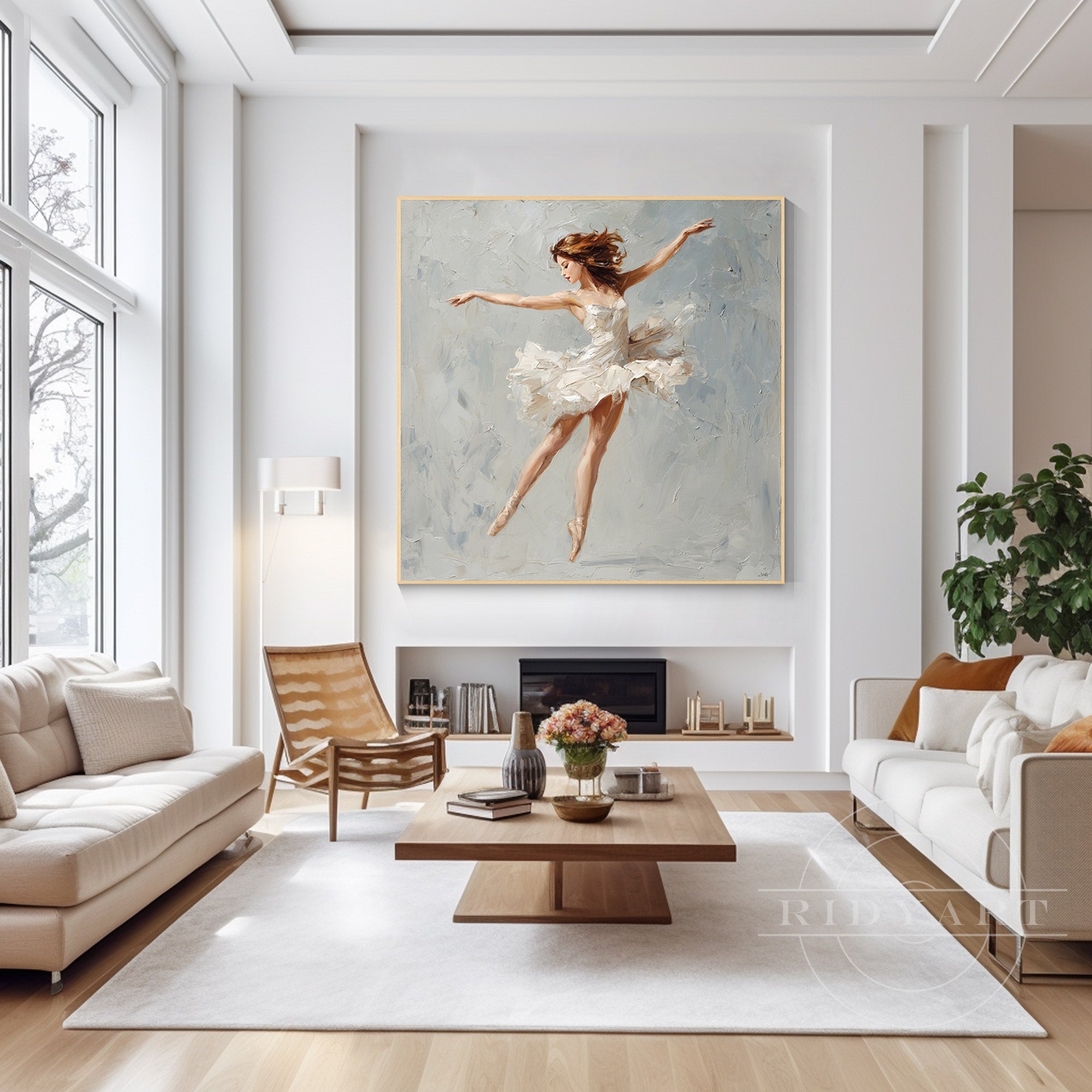 Ballet dancer canvas dancing girl modern wall decor