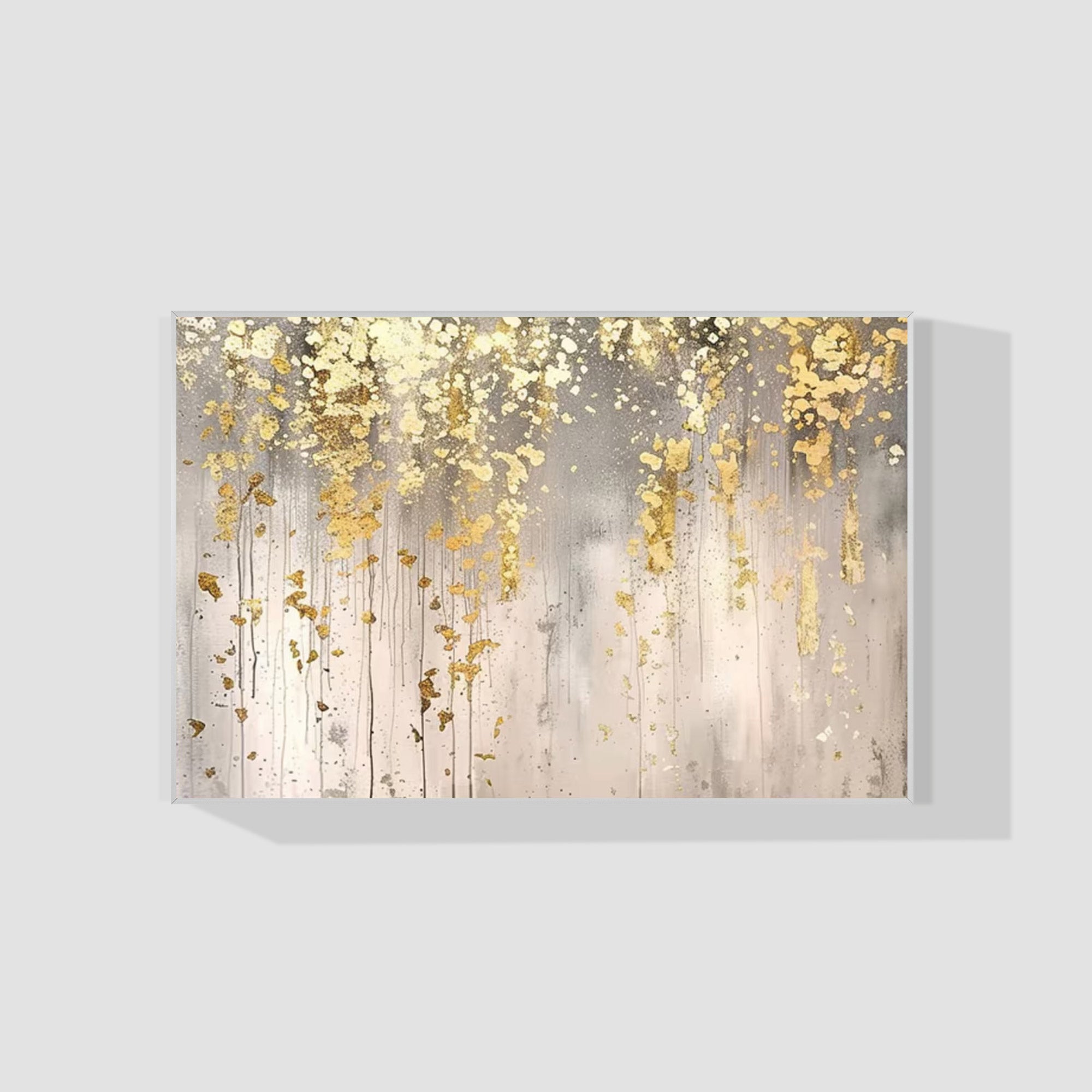 Modern Abstract Oil Painting Gold Foil Wall Art