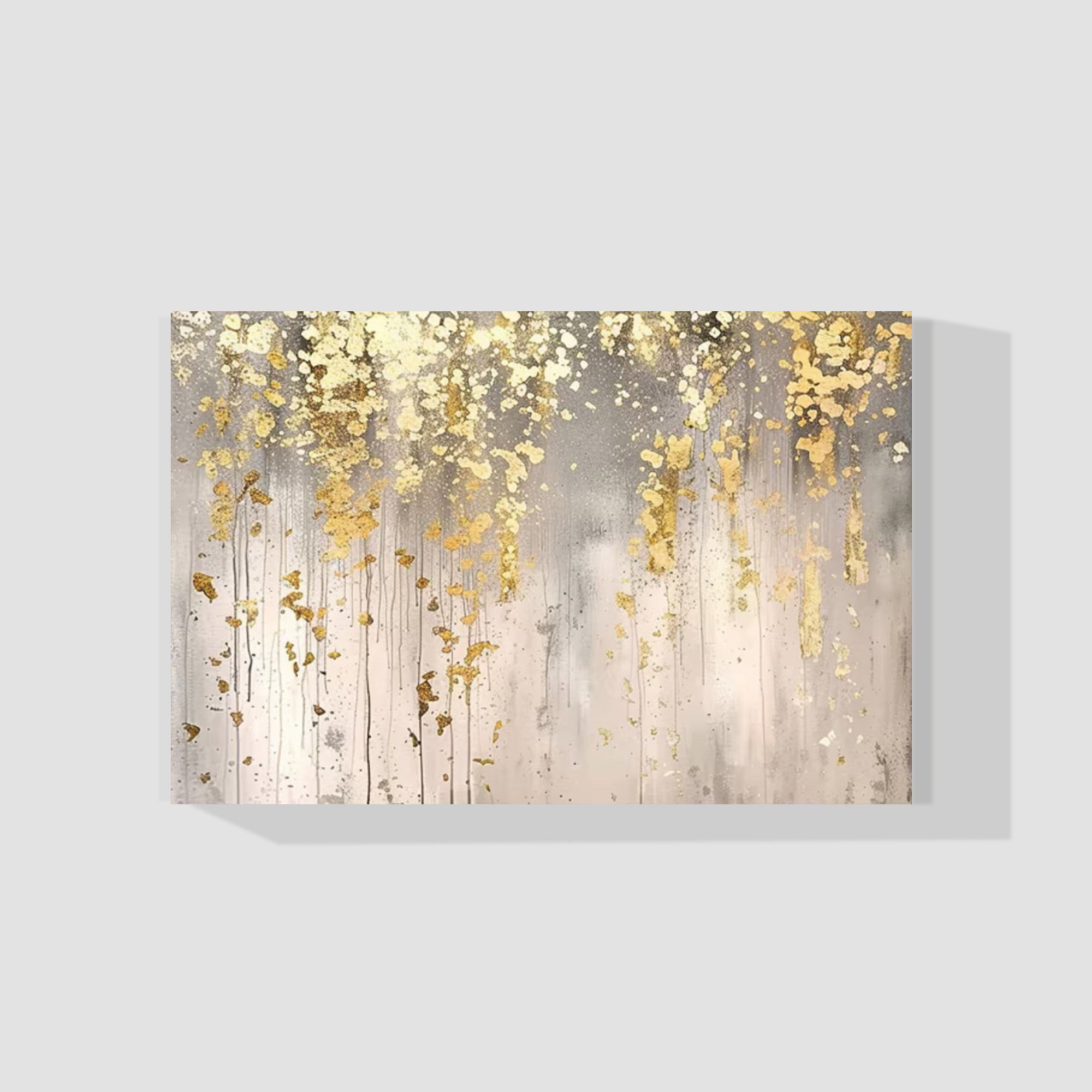 Modern Abstract Oil Painting Gold Foil Wall Art