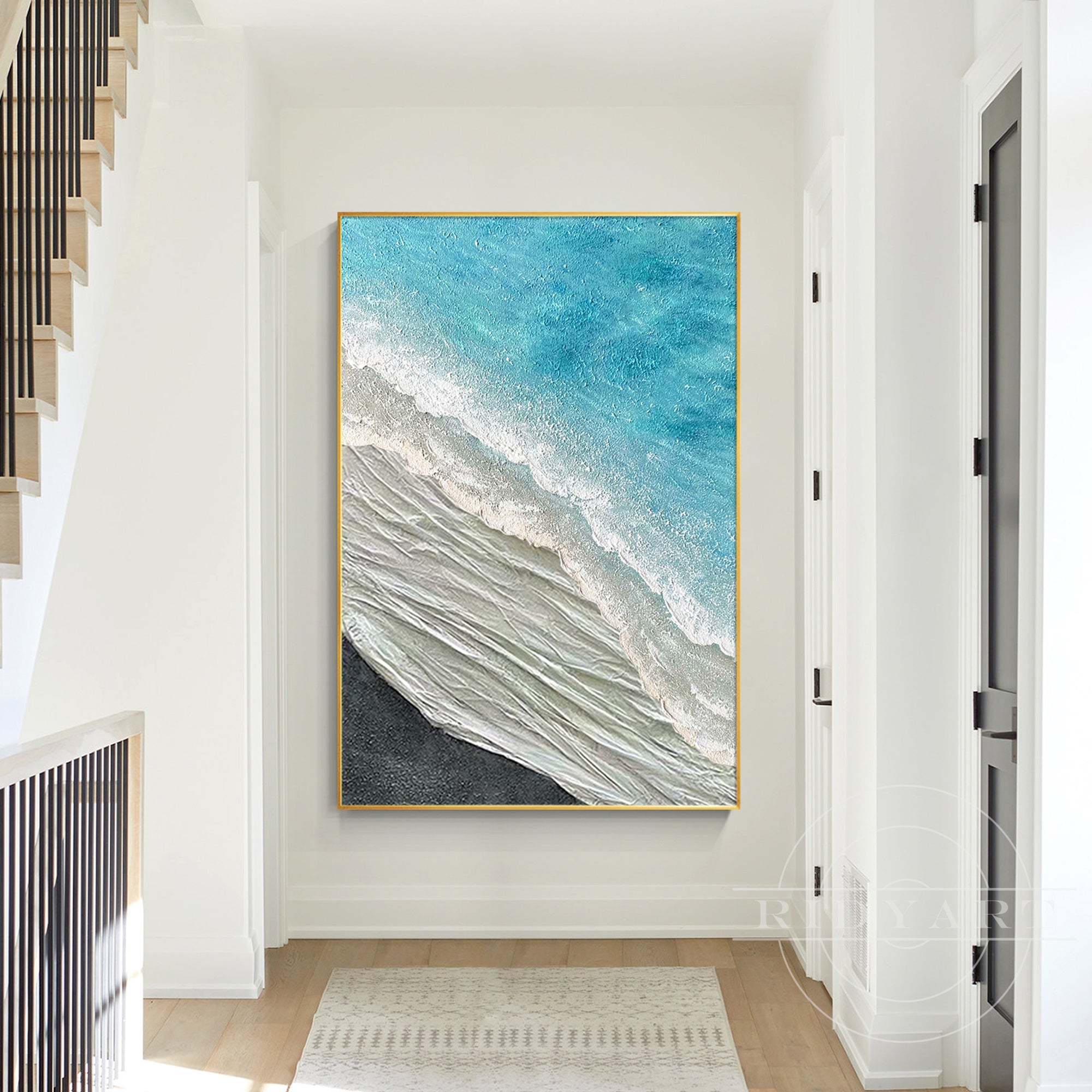 Teal blue Ocean wall art