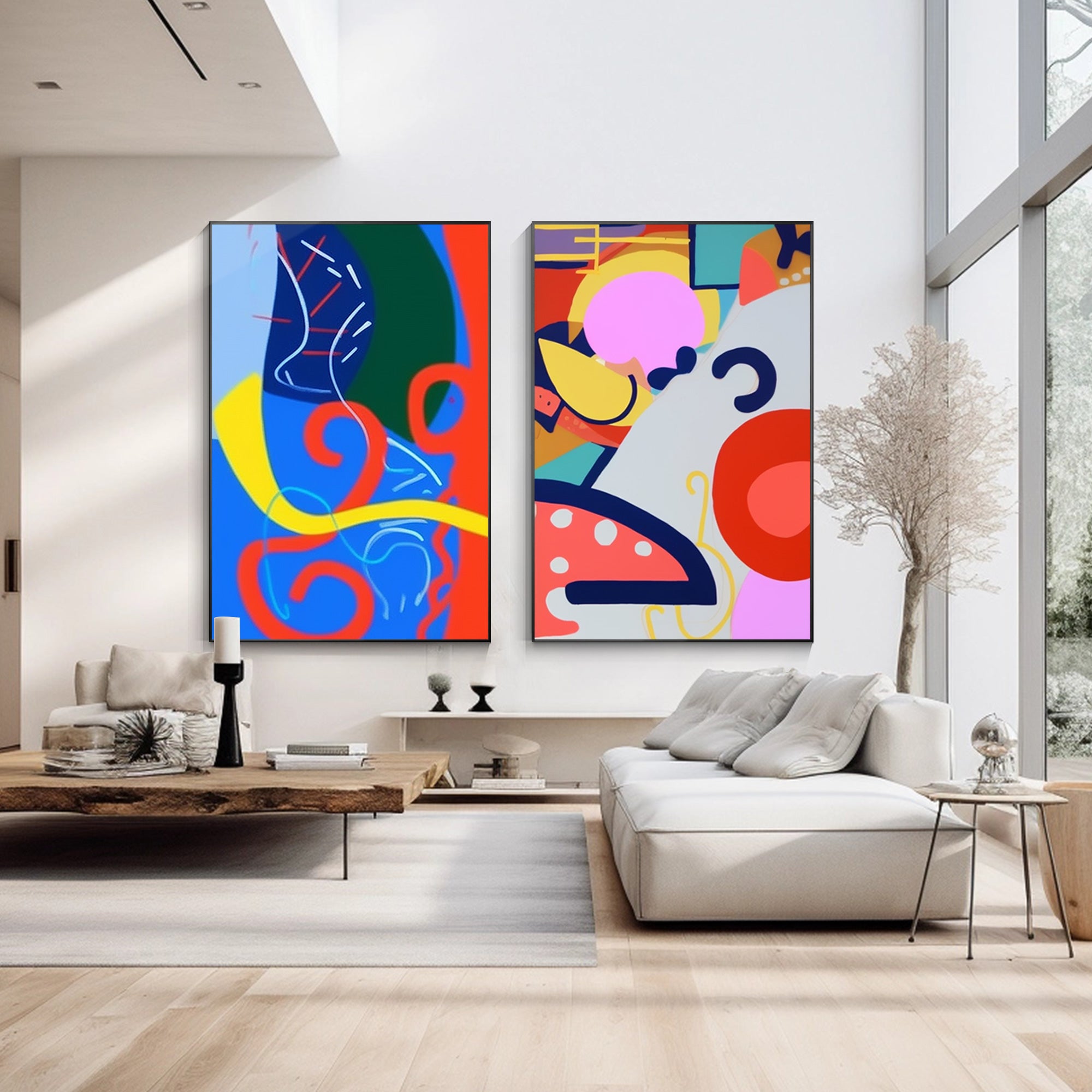 Set of 2 Graffiti Pop Art Painting