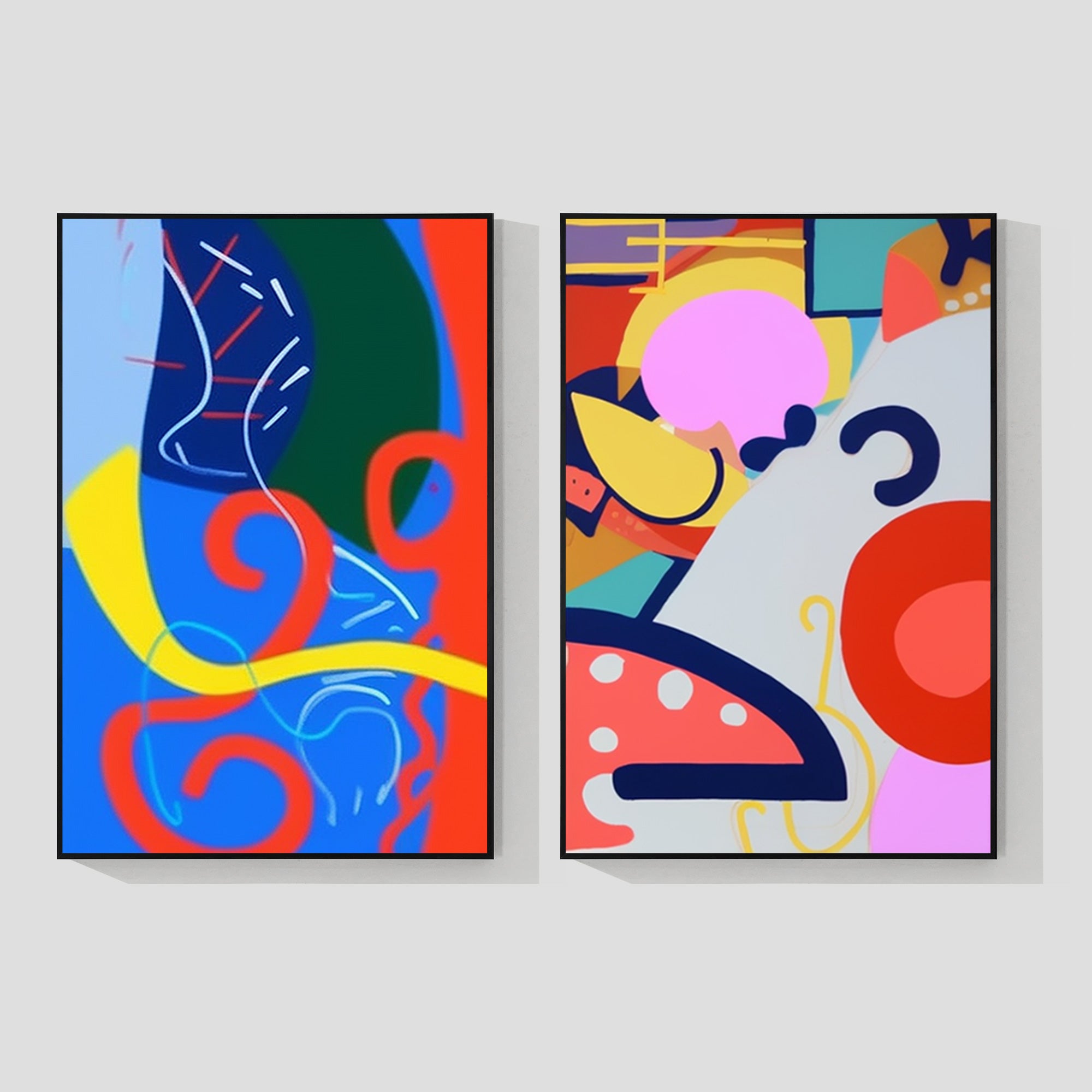 Set of 2 Graffiti Pop Art Painting