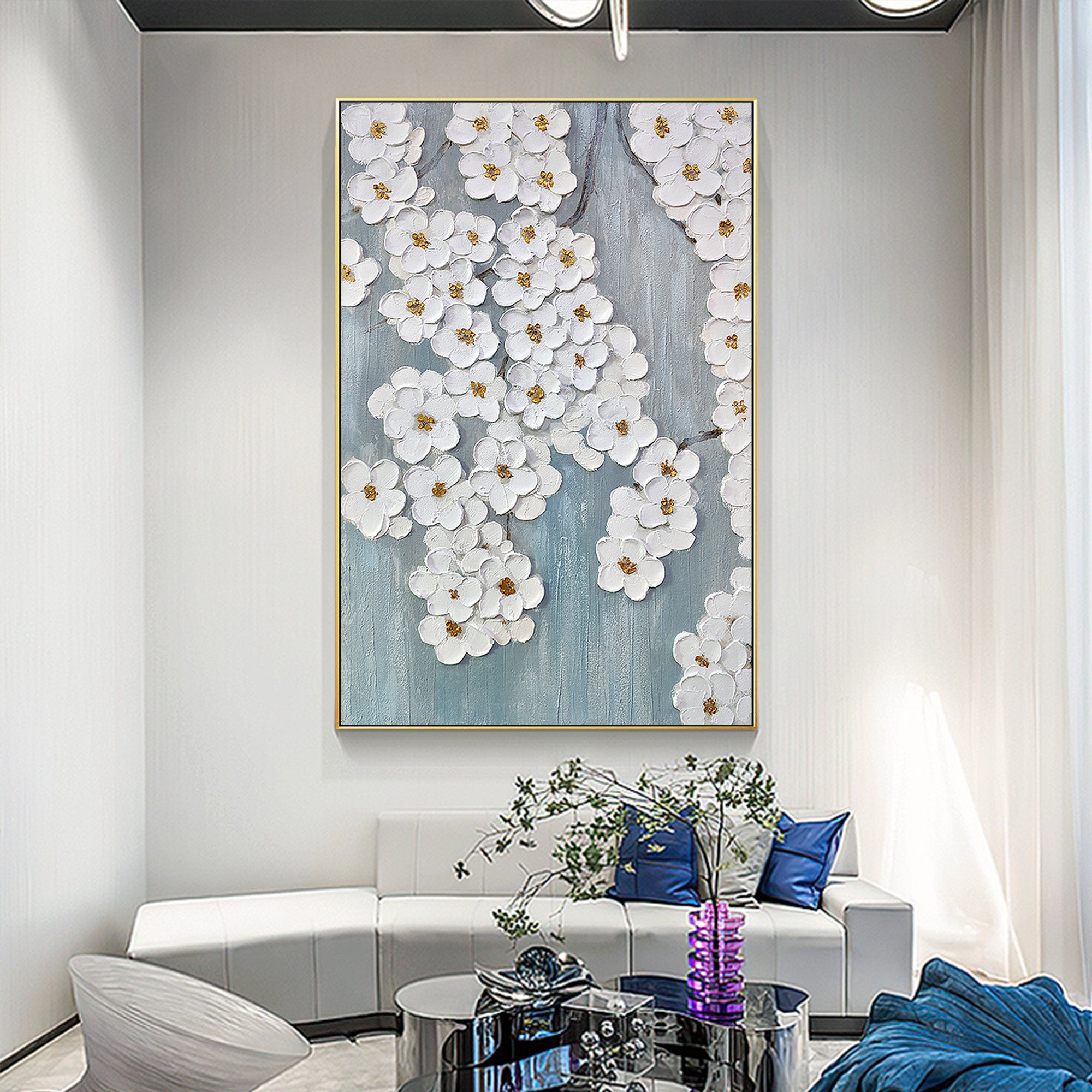 3D abstract flower wall decor painting