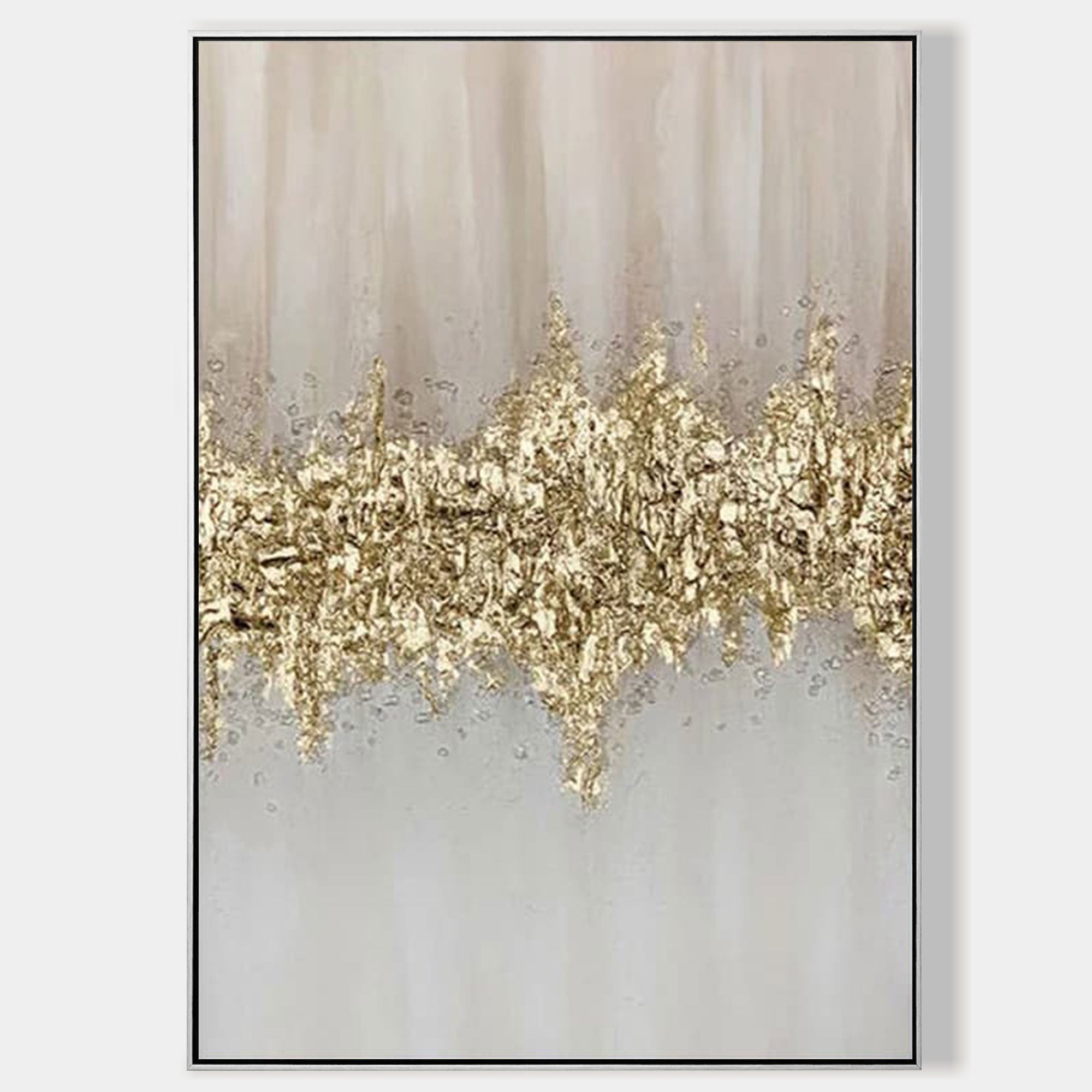Nowoczesny Abstrakcja Obraz olejny duża różowo-złota sztuka