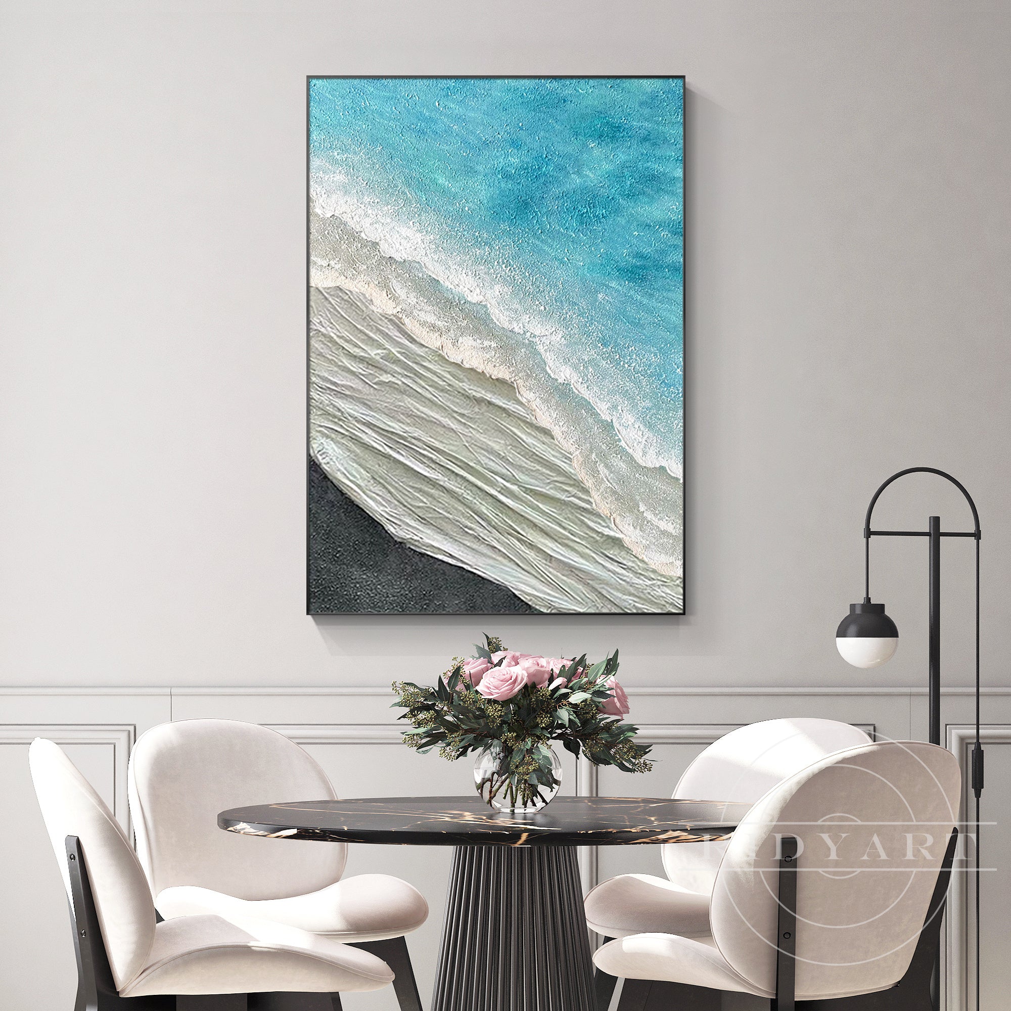 Teal blue Ocean wall art