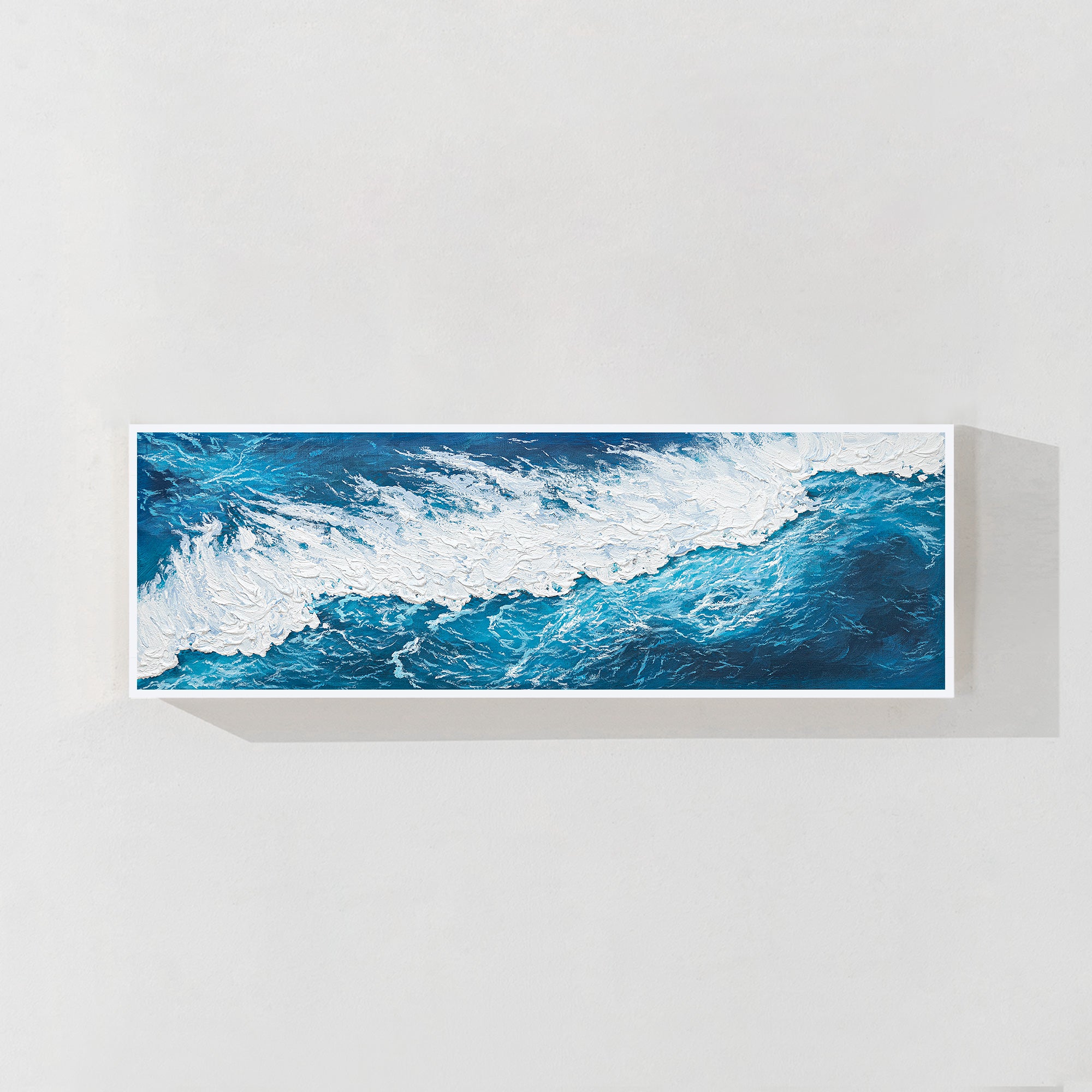 3D textured blue ocean painting