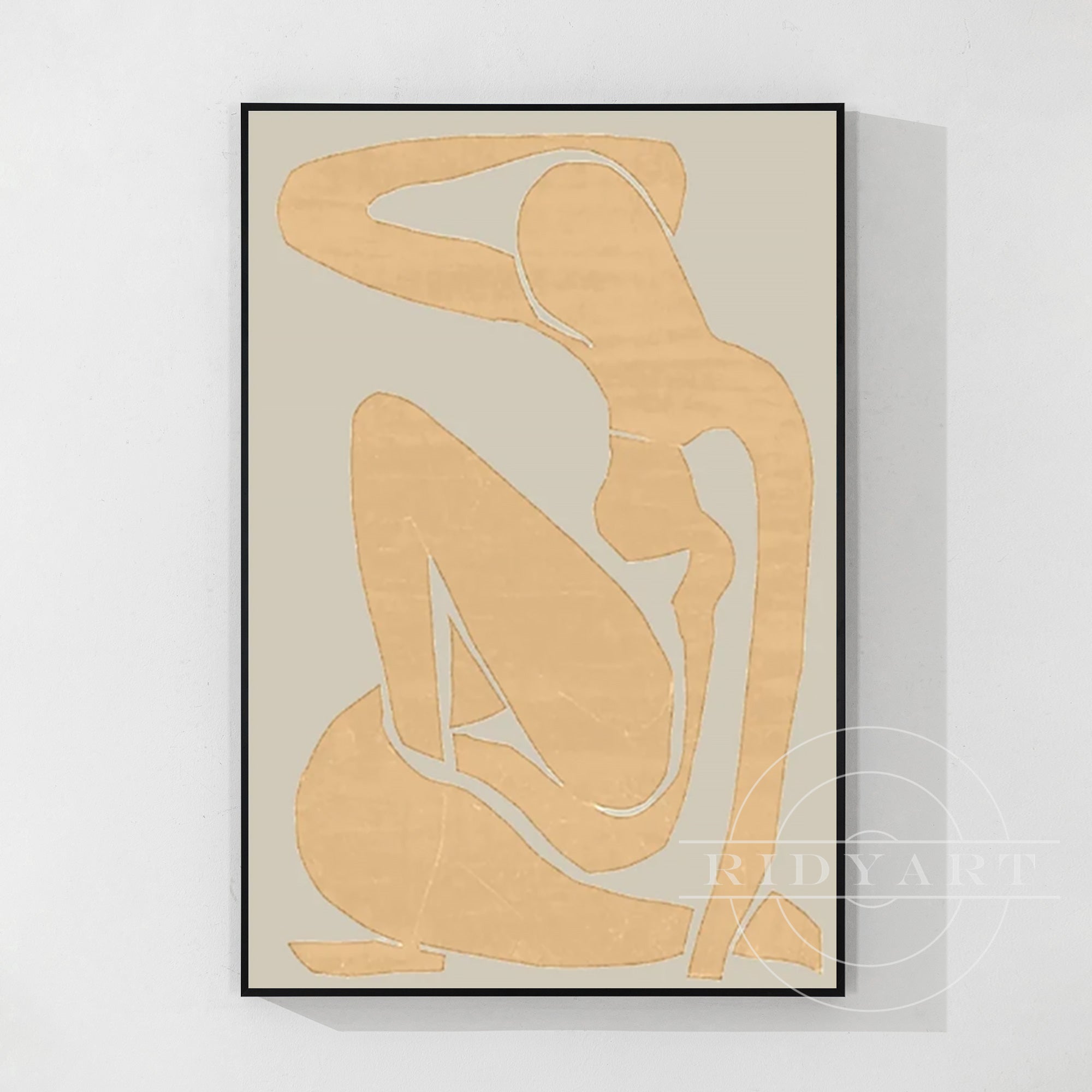 Minimalist Painting - Woman's Body, Matisse Style