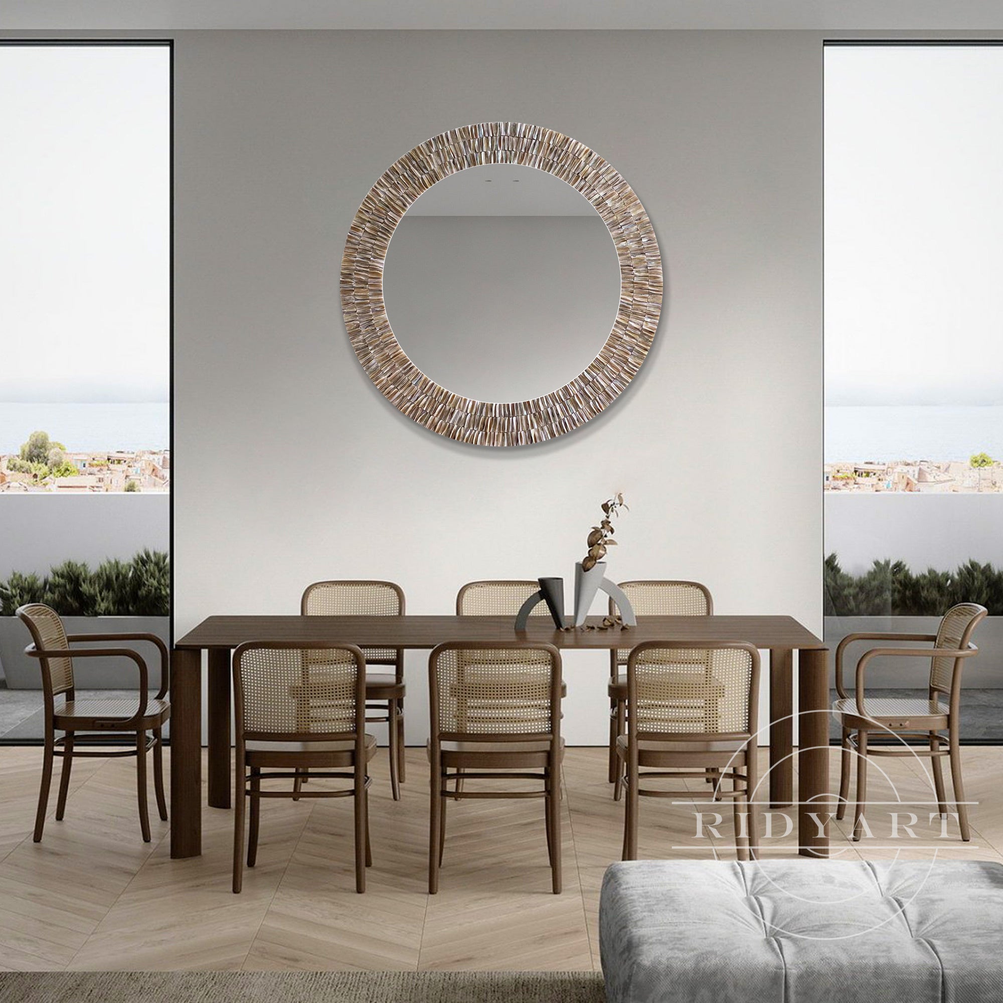 Round shells Mirror decor